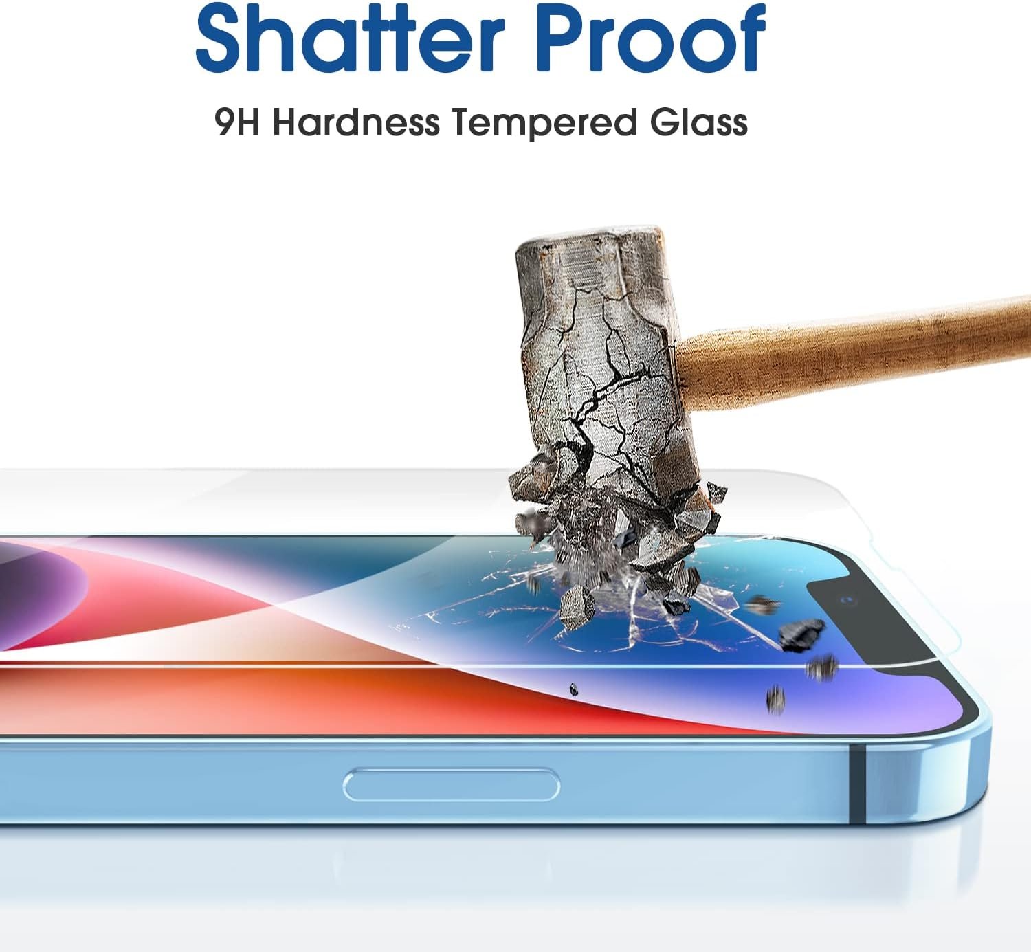 amFiIm Tempered Glass Screen Protector for iPhone 14 6.1"/iPhone 13/iPhone 13 Pro 6.1", Easy OneTouch Installation, Auto-alignment, Bubble Free Case Friendly, Anti-Scratch - Image 7