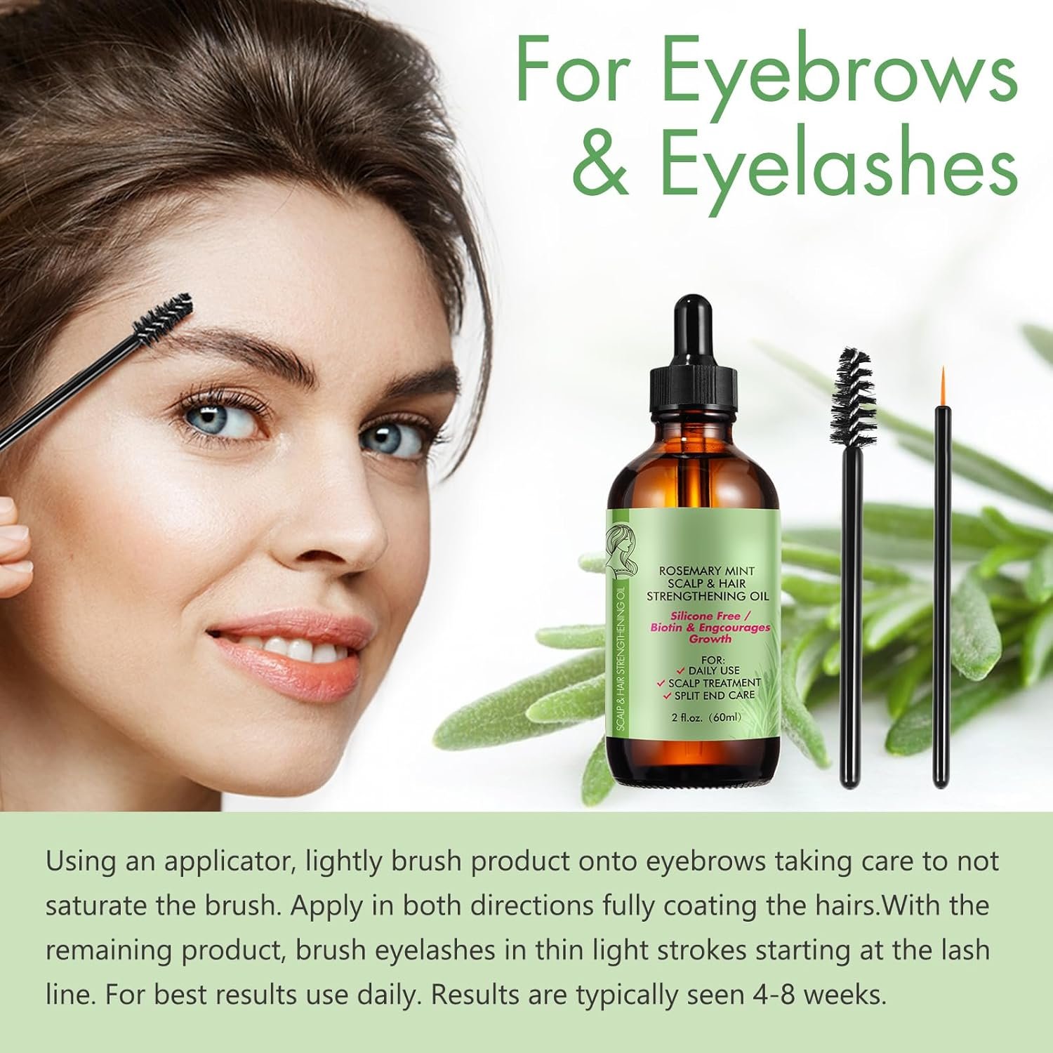 Rosemary Oil (2 Pack) for Hair Growth & Skin Care, 100% Pure Natural Oil for Thicker Stronger Hair, Suitable for All Hair Types - Image 6