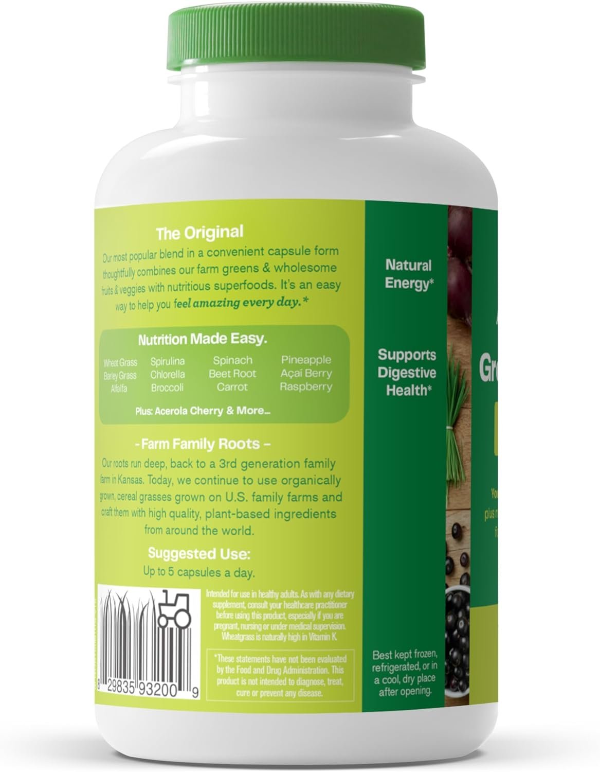 Amazing Grass Greens Superfood Powder: Greens Powder with Digestive Enzymes & Probiotics, Organic Spirulina, Chlorella, and Beet Root Powder, Original, 150 Count - Image 7
