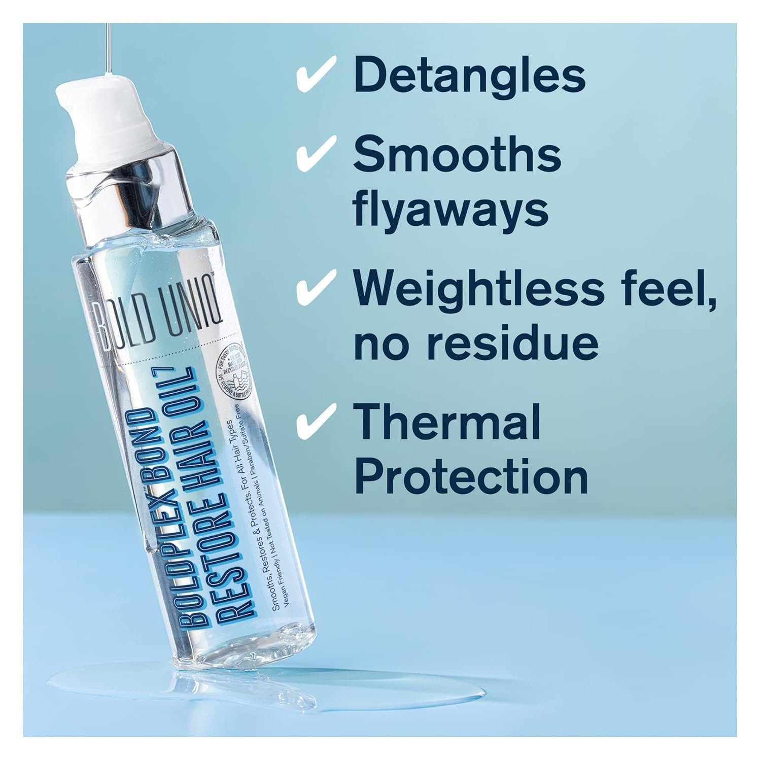 Boldplex 7 Hair Oil for Dry & Damaged Hair - Adds Shine, Strengthens, Smooths Split Ends & Frizz, Moisturizes & Nourishes. Weightless Hair Treatment Oil For Curly, Frizzy & Coarse Hair - 3.38 FlOz - Image 3