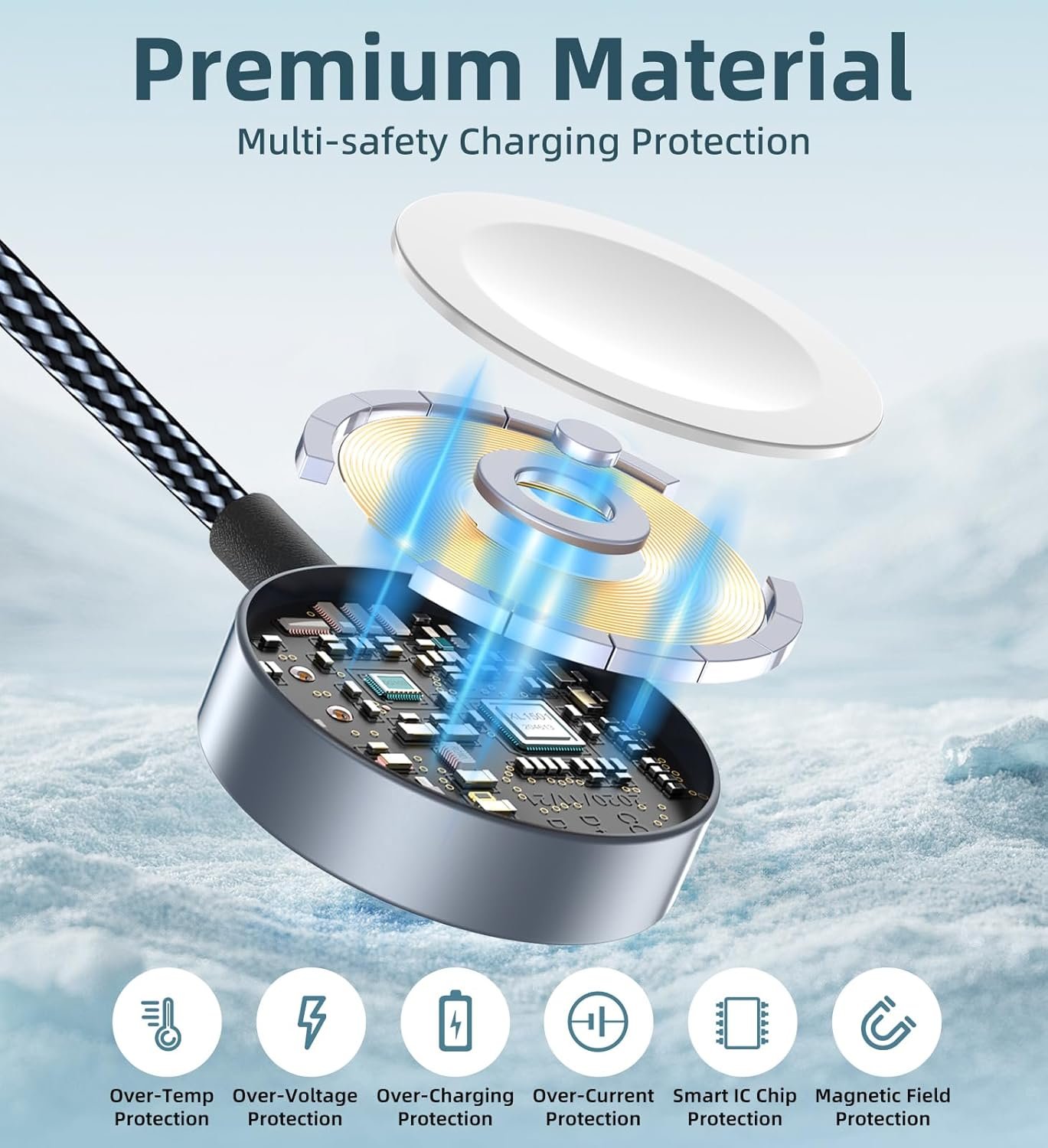 Charger Cable for Apple Watch Upgraded 3 in 2 Fast iPhone Watch Charger USB C Multi Fast Charging Cable Compatible with iWatch Ultra/SE/10/9/8/7/6/5/4/3/2/1 & iPhone 16/15/14/13/12/11/Galaxy S23-4FT - Image 5