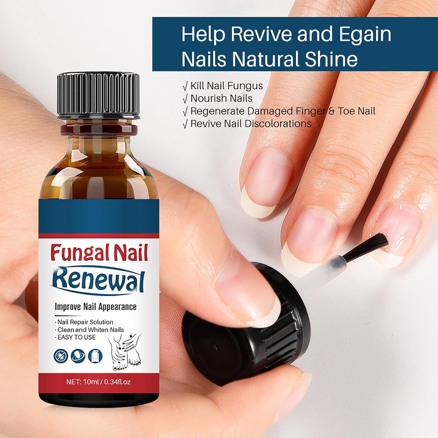 Nail Repair Essnce Liquid, Fingernail and Toenail Repair, Fix & Renew Damaged, Broken, Cracked & Discolored Nails, Reduce Nail Thickening, Strengthen Nails for Beautiful Nail - Image 5