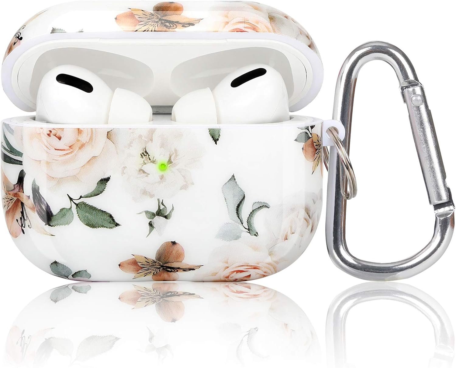 AirPods Pro 2nd Generation/1st Generation Case-KOREDA Cute Printed Design Hard Case for Airpods Pro 2, Shockproof Protective Cover for Airpods Pro (2023/2022/2019) with Keychain for Girls Women Men - Image 2