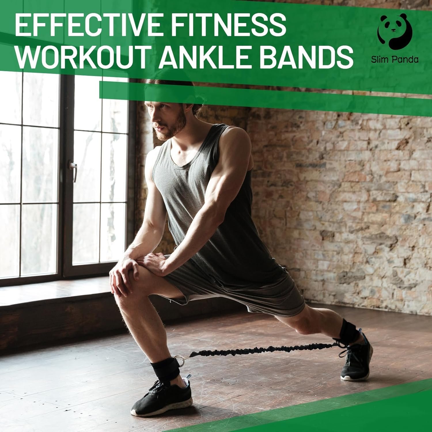 Slim Panda Ankle Resistance Bands with Cuffs,Leg Resistance Bands for Booty Workout Equipment for Kickbacks Hip Fitness Training - Image 6