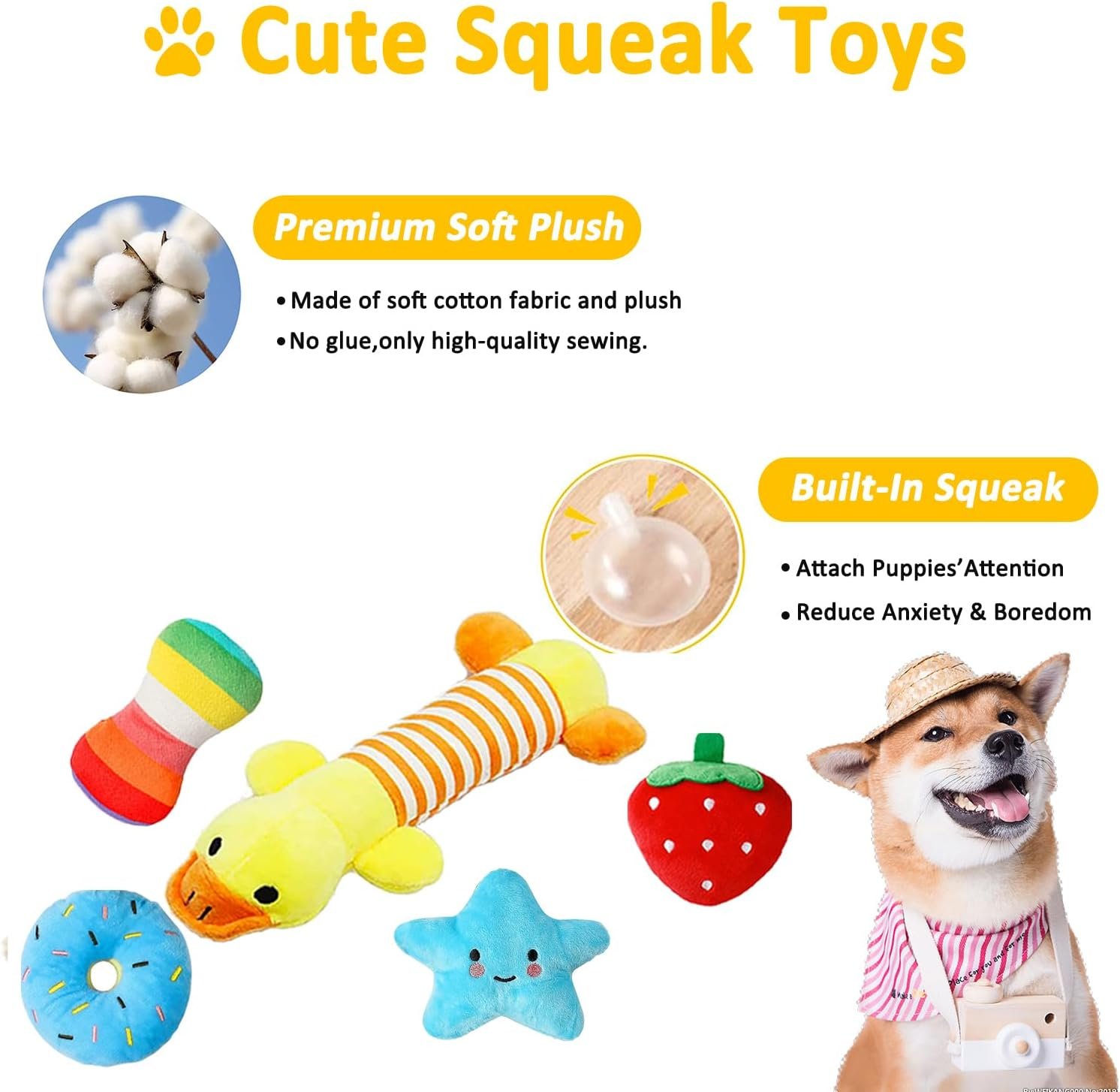 Dog Puppy Toys 25 Pack, Puppy Chew Toys for Fun and Teeth Cleaning, Dog Squeak Toys,Treat Dispenser Ball, Tug of War Toys, Puppy Teething Toys, Dog Rope Toys Pack for Puppy to Small Dogs - Image 5