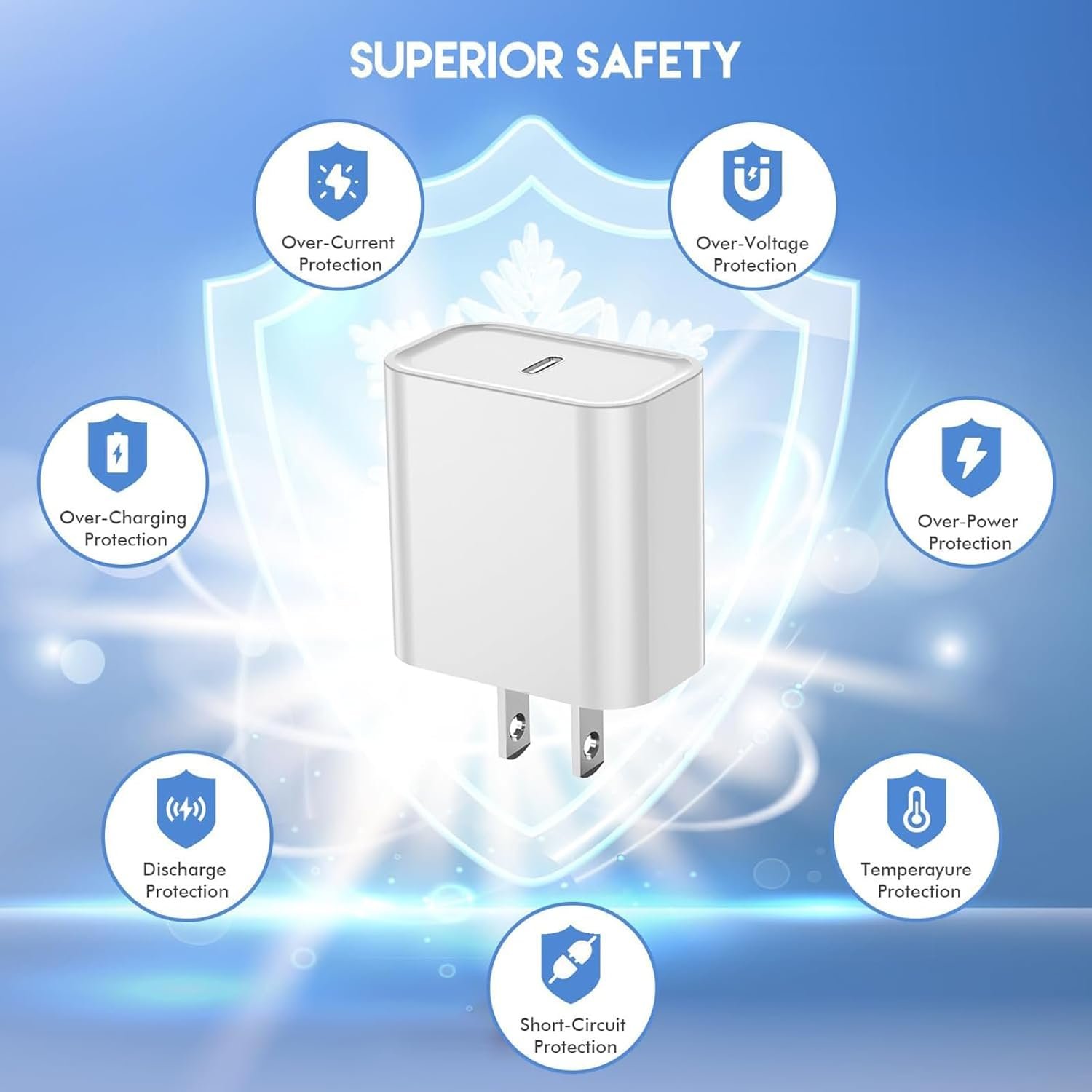 iPhone Charger Fast Charging 10 FT, PD 20W USB C Wall Charger Block with 10FT Long Type C to Lightning Fast Charging Data Sync Cable Compatible with iPhone 14 13 12 11 XS XR X 8 iPad - Image 4