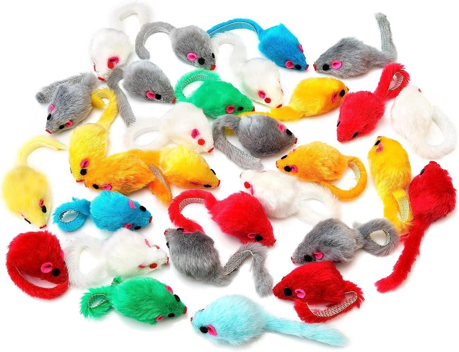 12PCS Cat Mouse Toys,Faux Fur Cat Mice Toys with Plastic Body, Interactive Catnip Toys for Indoor Cats,Perfect for Kittens, Cats, and Puppies!… - Image 8