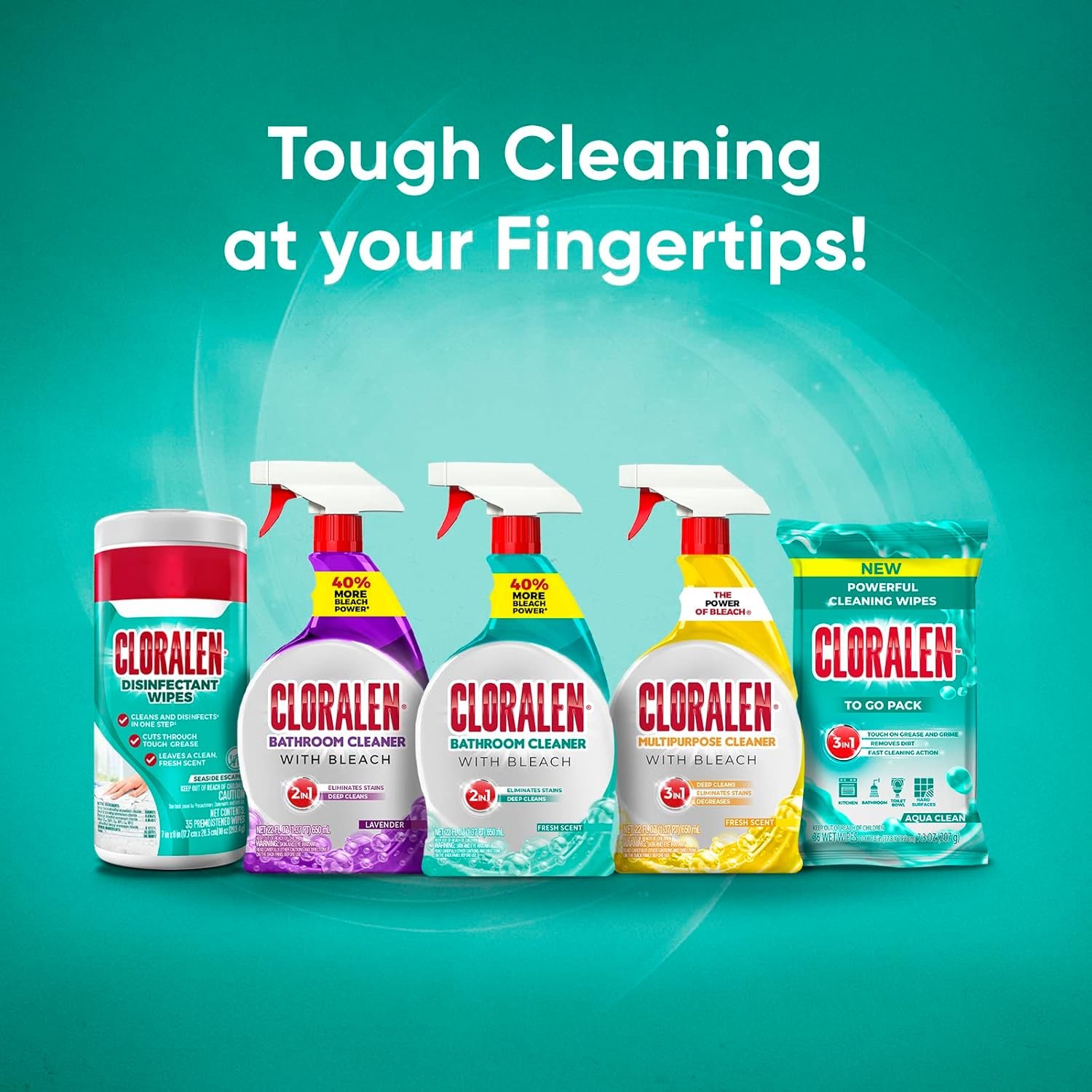 Cloralen Disinfectant Multipurpose EPA Wipes 35 count 3/packs (2759) - Image 7