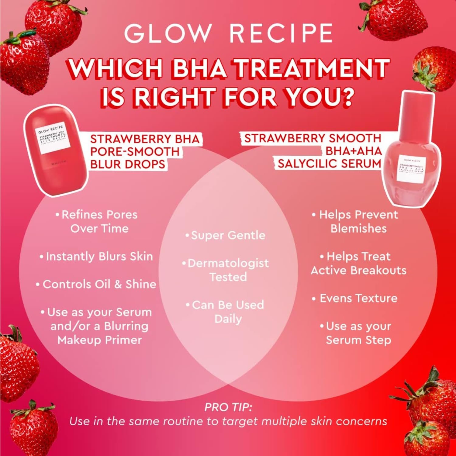Glow Recipe AHA BHA Salicylic Acid Serum - Strawberry Face Serum, Pore Minimizer & Facial Exfoliant with Hyaluronic Acid & Azelaic Acid - Hydrating Serum & Travel Skincare (30ml) - Image 9