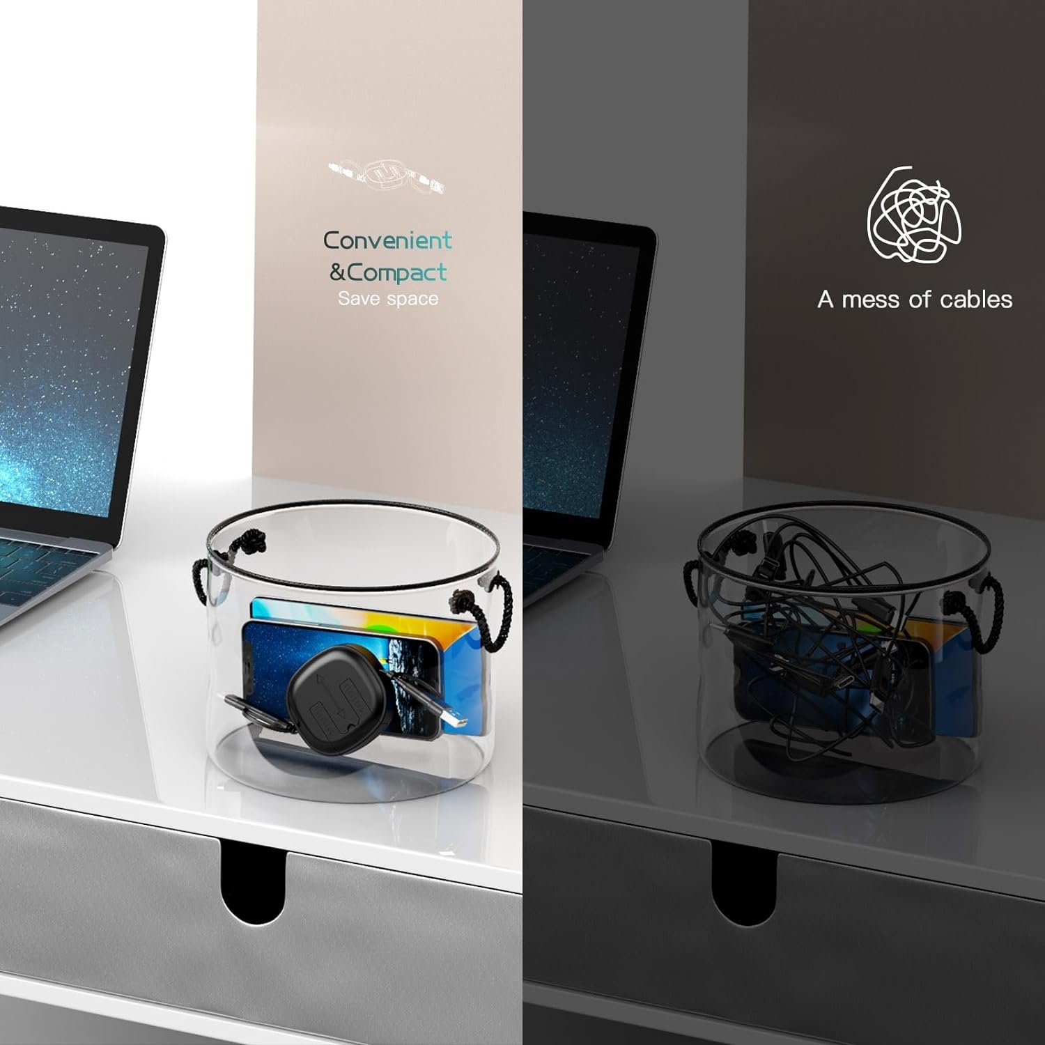 Multi Charging Cable, 2Pack 5 in 1 Retractable Lightning Chrger Cable 60W Fast Charging & Data Sync, Retractable Charging Cord Multi Car Charger for iPhone 16/15/14/13 iPads Samsung S24 S23 Tablets - Image 7