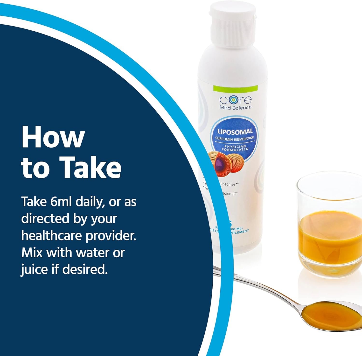 Core Med Science Liposomal Curcumin Resveratrol 200mg Curcumin and 75mg Resveratrol - 6 Fl Oz Liquid - High Absorption Curcumin Supplement - Image 6