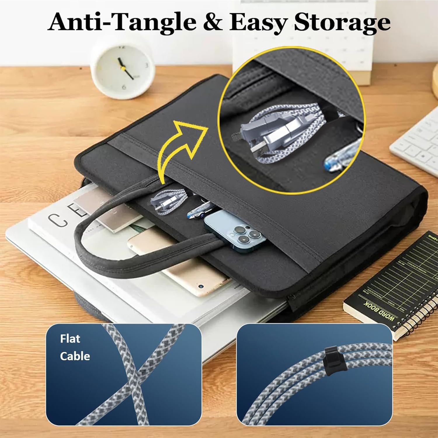 Adhiper 4 in 1 USB C Charging Cable,60W/3A 3.3FT Fast Charging Cable,Multi Charger Cord for Samsung Galaxy S23/S22/S21 & iPhone 15/14/13 Series,Multi Cable for Lighting/USB C/USB A(Light Gray) - Image 6