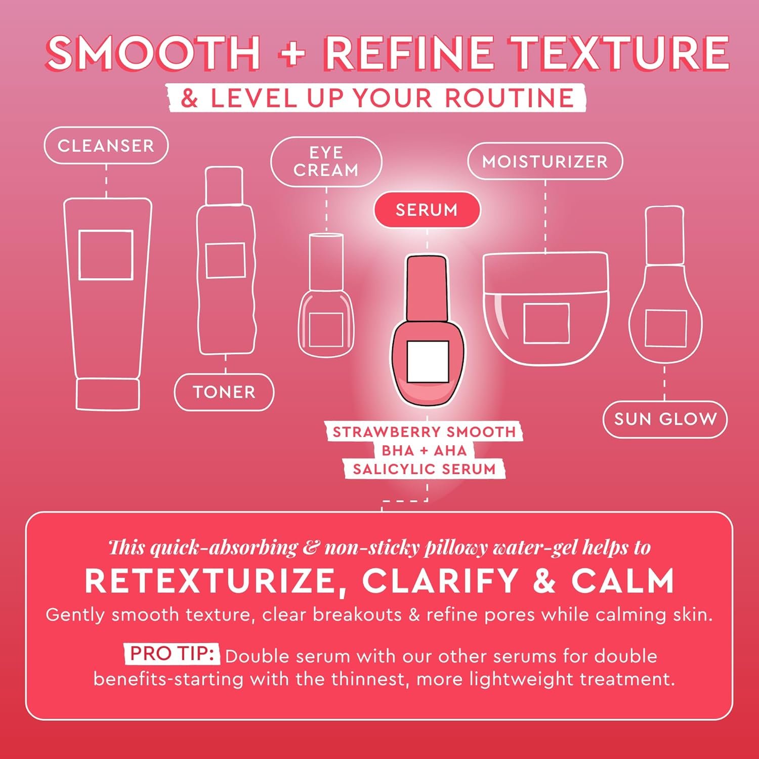 Glow Recipe AHA BHA Salicylic Acid Serum - Strawberry Face Serum, Pore Minimizer & Facial Exfoliant with Hyaluronic Acid & Azelaic Acid - Hydrating Serum & Travel Skincare (30ml) - Image 5