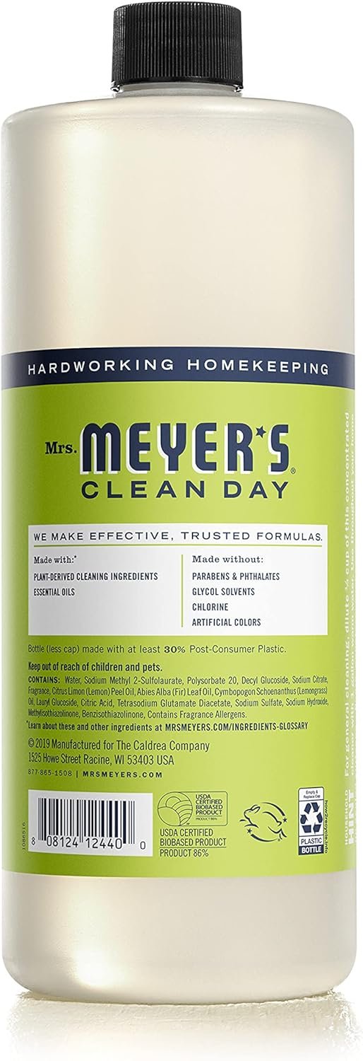 MRS. MEYER'S CLEAN DAY Multi-Surface Cleaner Concentrate, Use to Clean Floors, Tile, Counters, Lemon Verbena, 32 Fl. Oz - Pack of 2 - Image 3