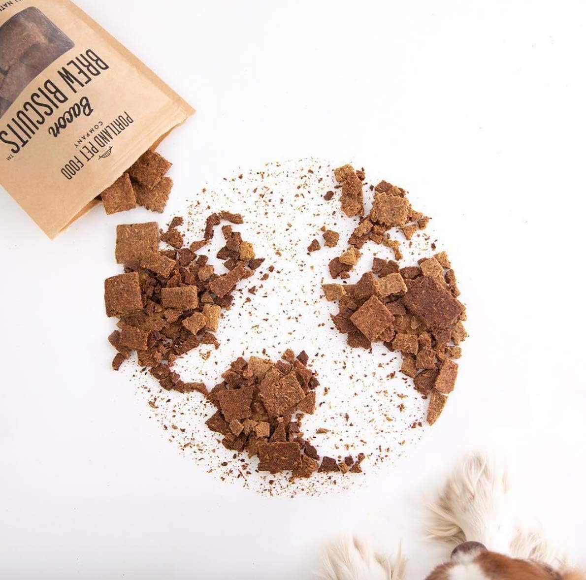 CRAFTED BY HUMANS LOVED BY DOGS Portland Pet Food Company Bacon Brew Biscuit Dog Treats (1 Pack, 5 oz Bag) – All Natural, Human-Grade, USA-Sourced and Made - Image 7