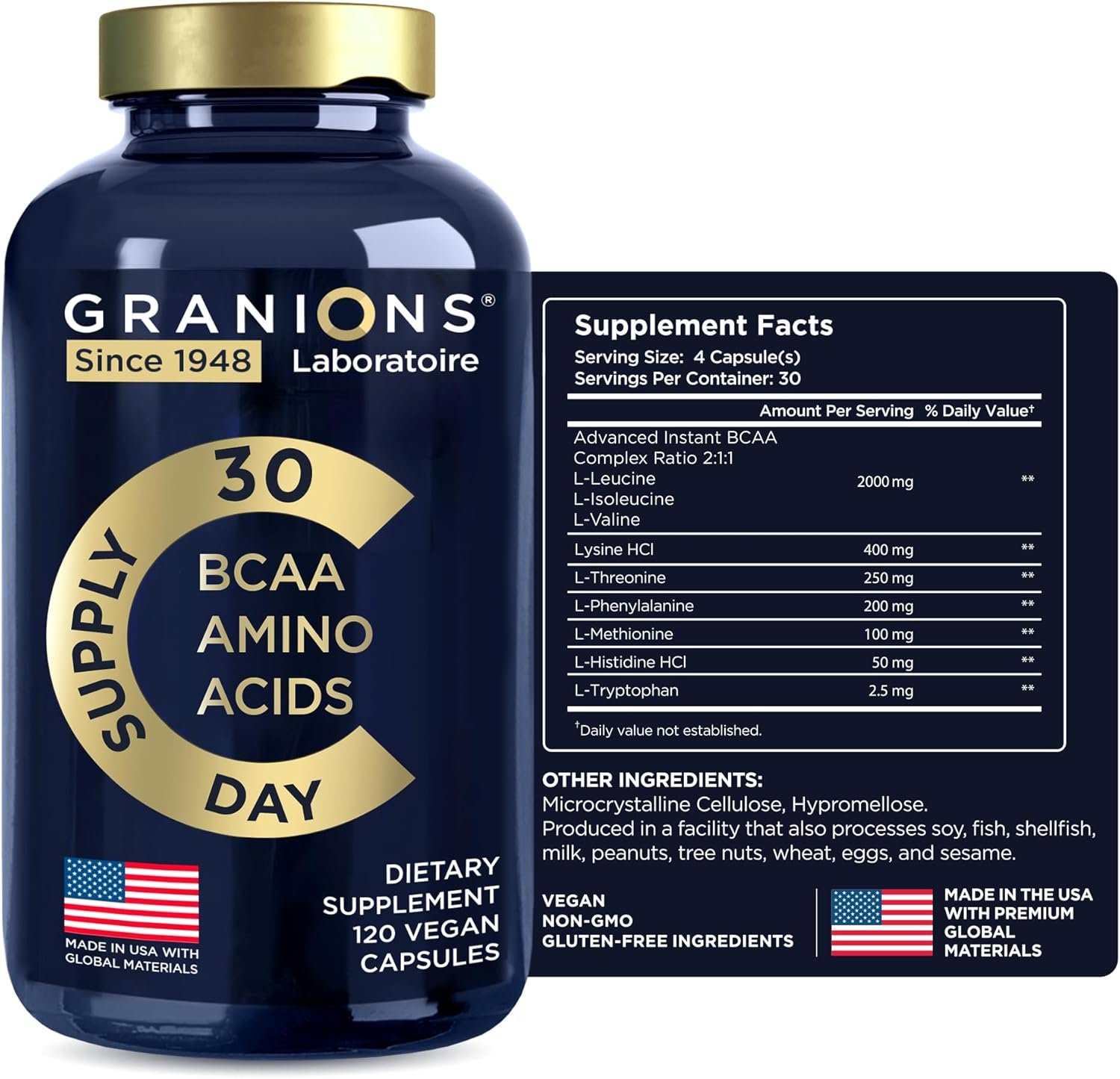 Essential Amino Acids Supplement for Men & Women - All 9 BCAAs EAA Supplements Lysine, Tryptophan, Isoleucine Advanced Amino Formula - Perfect Amino Energy & Muscle Recovery - 120 Vegan BCAA Capsules - Image 9