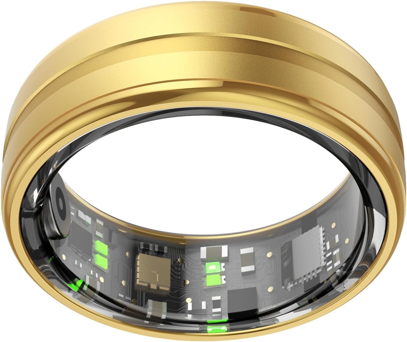 Smart Wearable Fitness Tracker, Sleep Tracker Ring, Healthy Heart Rate, Oximetry, Sleep, Exercise Monitoring, 5ATM Waterproof for iOS and Android (Gold, 8#) - Image 2