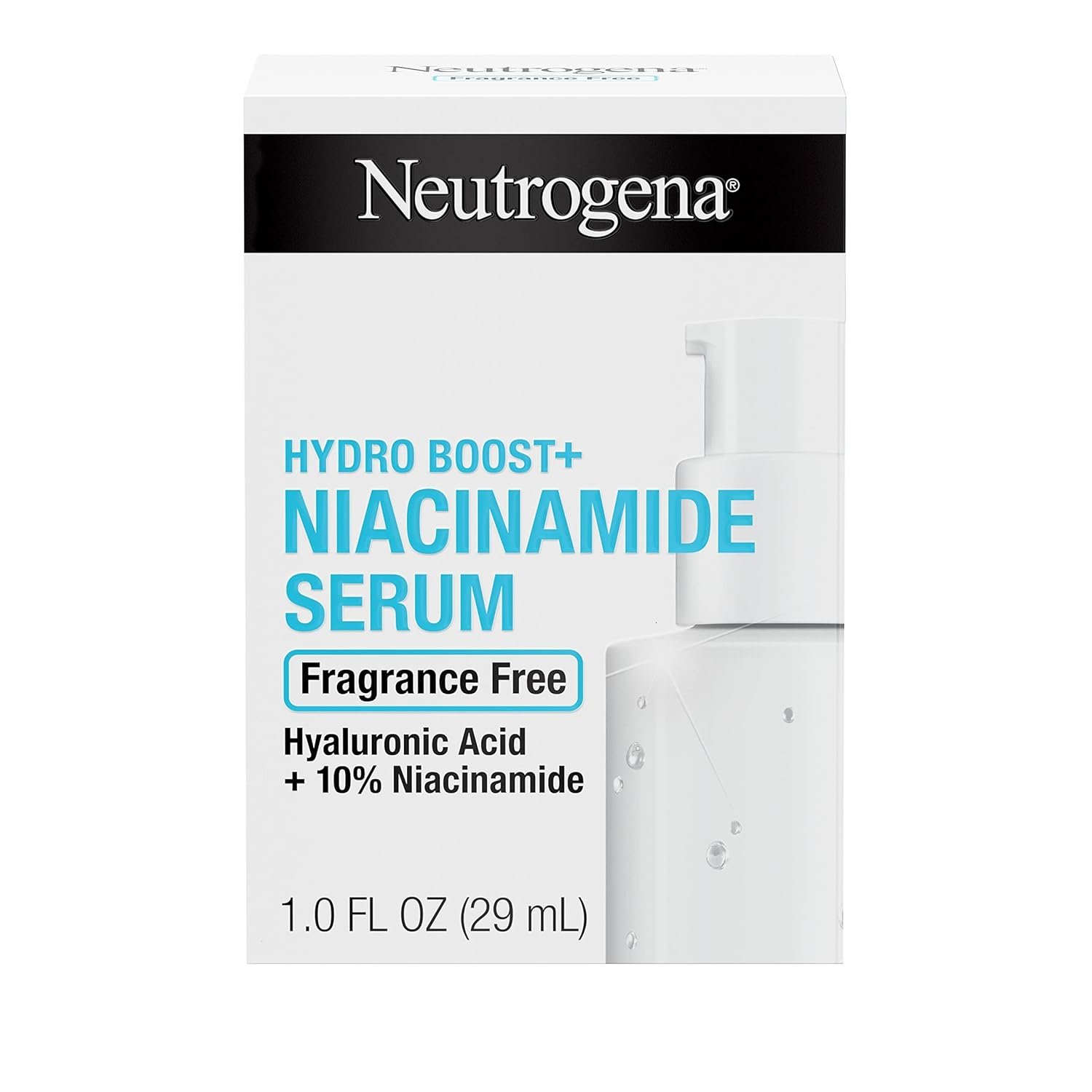 Neutrogena Hydro Boost + Niacinamide Serum for Face with Hyaluronic Acid & Vitamin B3, Multi-Action Face Serum to Hydrate & Improve Skin Complexion & Refine Look of Pores, Fragrance Free, 1 oz - Image 2