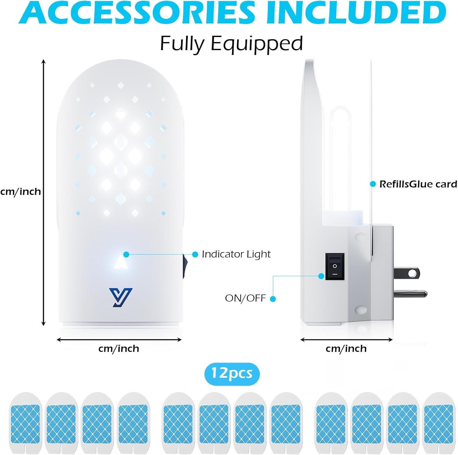 Electronic Flying Insect Trap 2 Pack Plug in Flea Mosquito Fly Catcher Gnat Moth Bug Killer with Night Light UV Attractant and Sticky Boards for Home Office Garage - Image 8