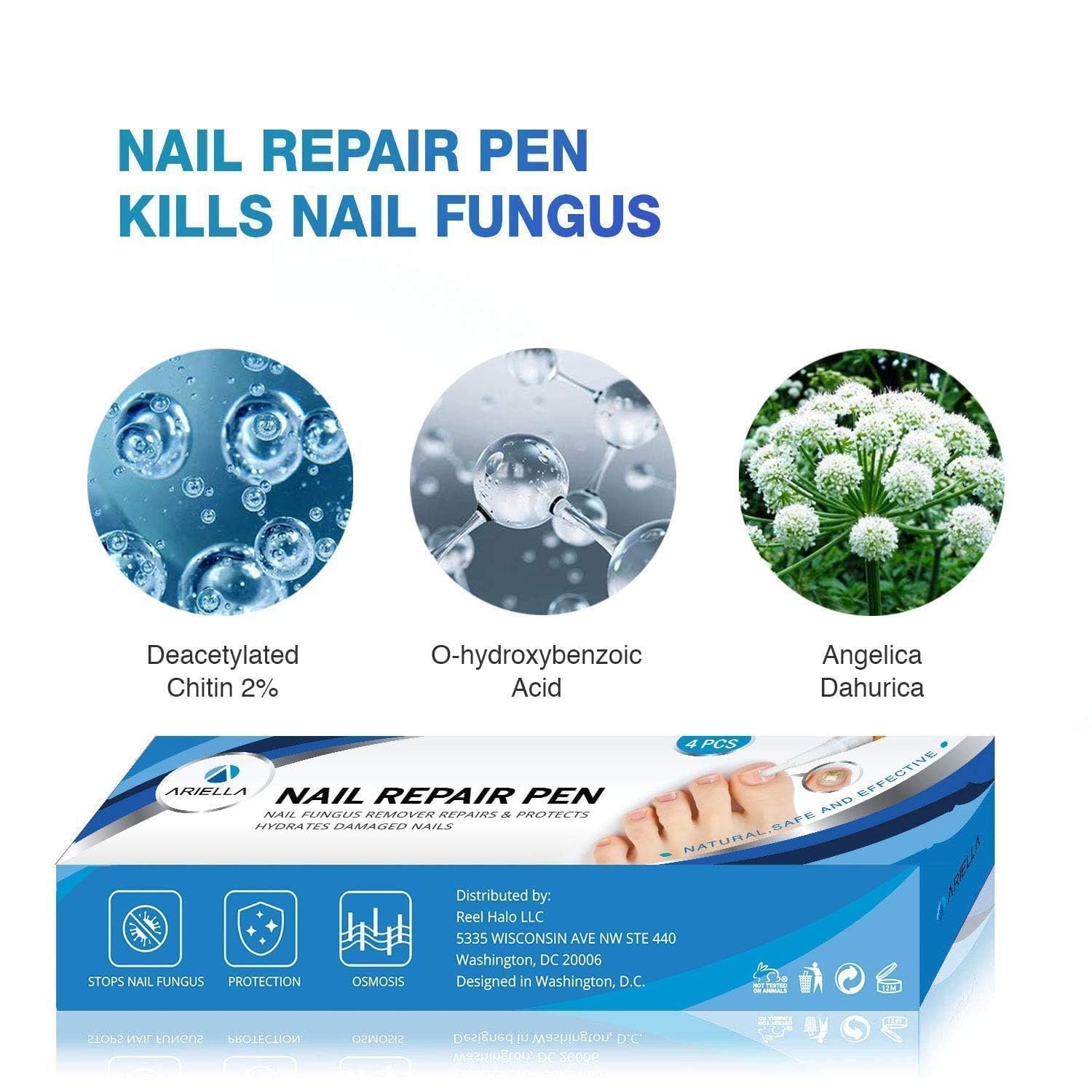 Toenail Fungus Treatment Extra Strength: Nail Fungus Treatment for Toenail - Fungal Nail Repair Pen 4 Packs - Image 4