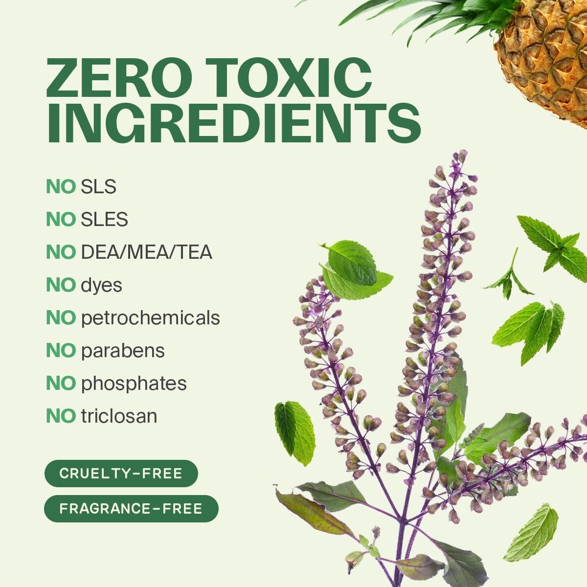 Fuwa3e Pineapple Enzyme Natural All Purpose Cleaner Spray Serene Holy Basil & Peppermint - 16.9oz 1 Pack - Non Toxic Multi Surface Cleaner 99% Plant Based Cleaner from Discarded Pineapple Peels - Image 7