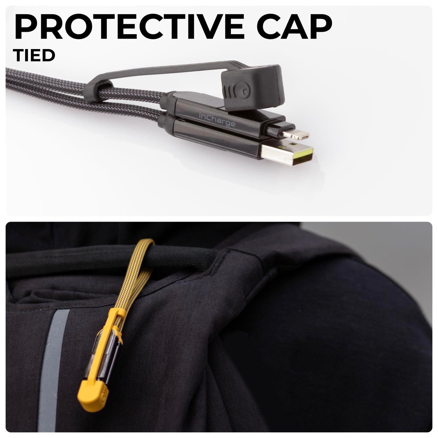 Rolling Square inCharge XL 6-in-1 Multi Charging Cable, Portable USB and USB-C Cable with 100W Ultra-Fast Charging Power, 1 Ft/0.3m, Urban Black - Image 6