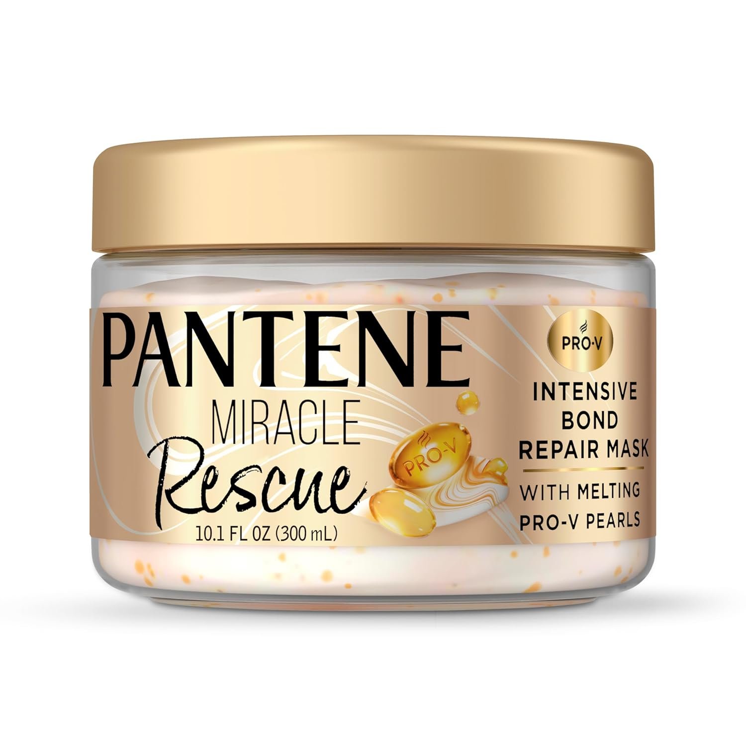 Pantene Miracle Rescue Hair Mask, Intensive Bond Repair with Melting Pro-V Pearls, Melts Away Damage, Builds Bonds, Strengthens Against Damage, Deep Conditioning for Dry Damaged Hair, 10.1 fl oz - Image 2