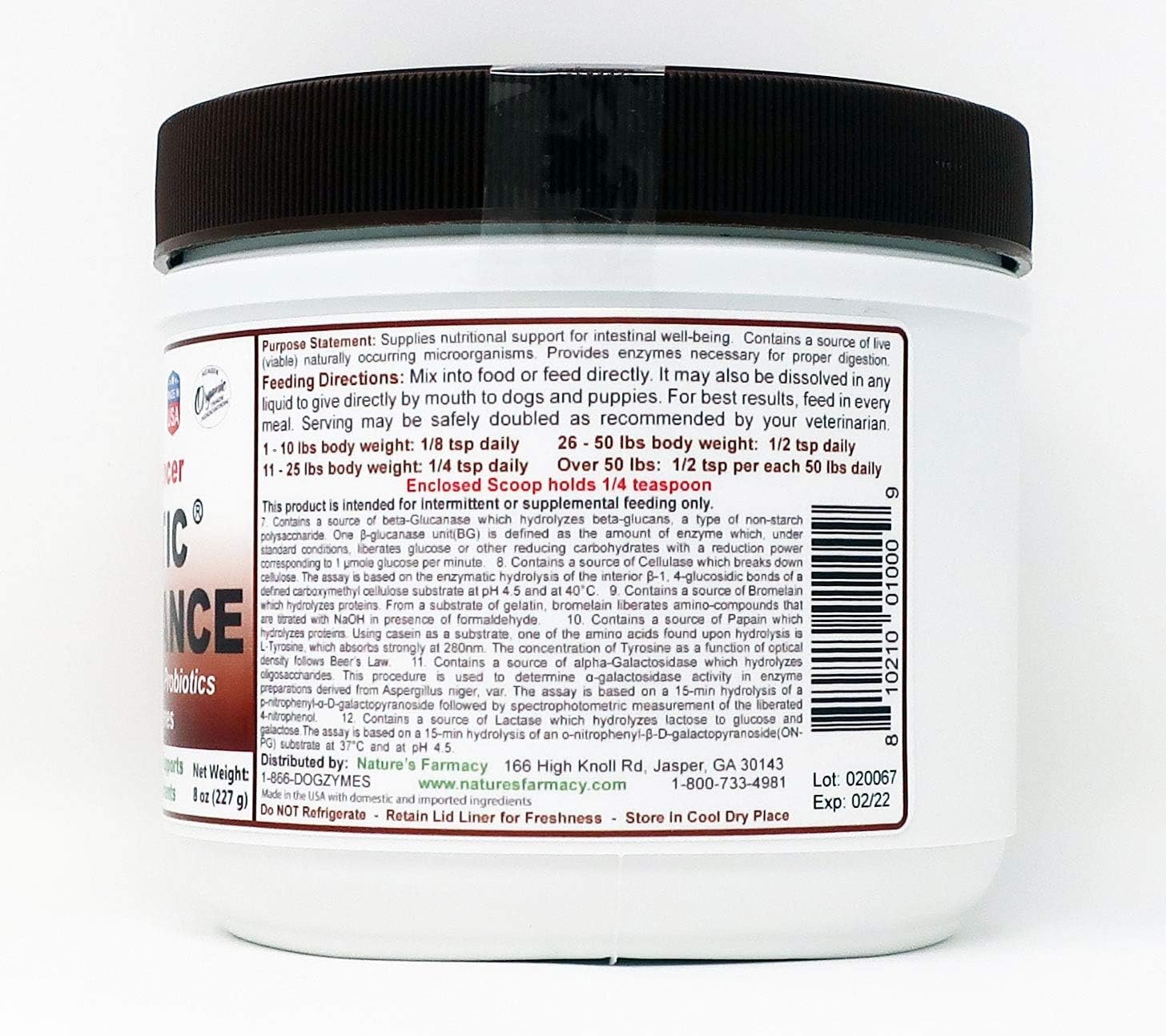 Dogzymes Probiotic Daily Balance - Supplies Nutritional Support and Live microorganisms for intestinal Well-Being as Well as enzymes for Proper Digestion. (8 Ounce) - Image 5