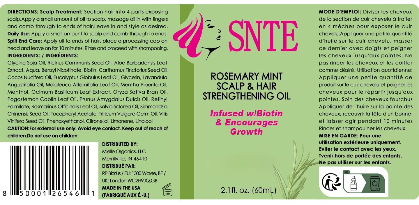 Rosemary Hair Growth Oil for Repairing Hair, Relieving Dryness and Split Ends - 2.1 fl oz - Image 9