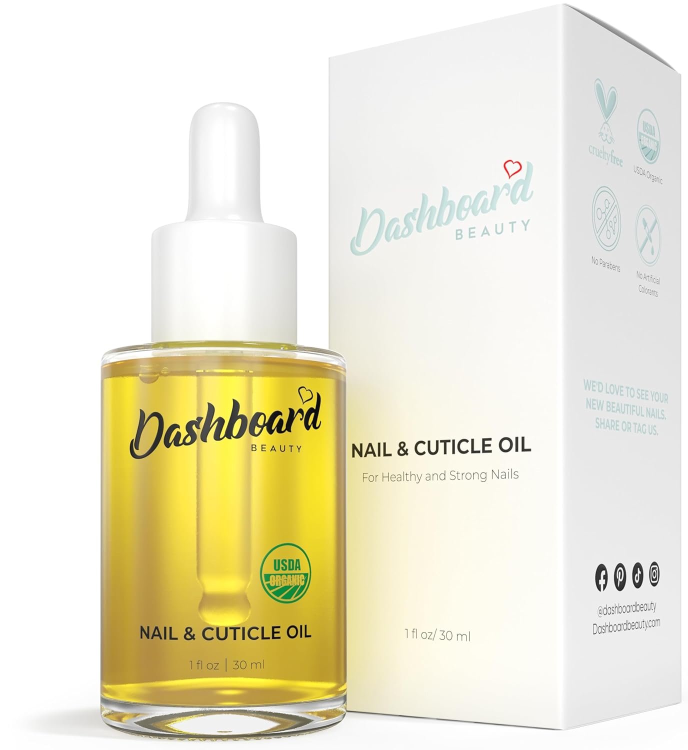 Dashboard Beauty Cuticle Nail Oil - Advanced Nail Moisturizer & Premium Nail Strengthener with Jojoba, Vitamin E - Repairs Damaged Nails, Nourishes, Enhances Growth - Salon-Grade, Deep Hydration, 1 oz - Image 2