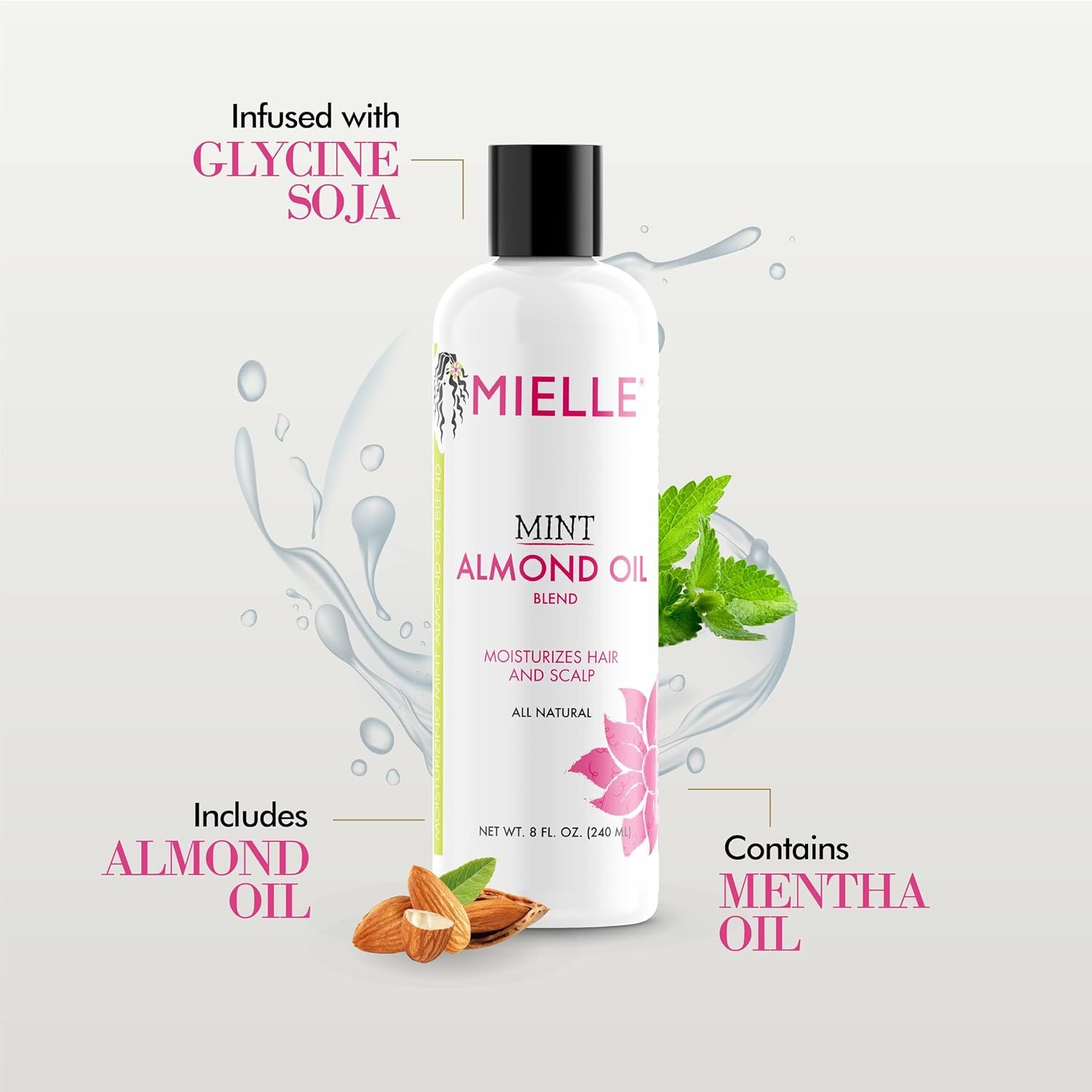 Mielle Organics Mint Almond Oil for Healthy Hair and Scalp, 8 Ounces - Image 4
