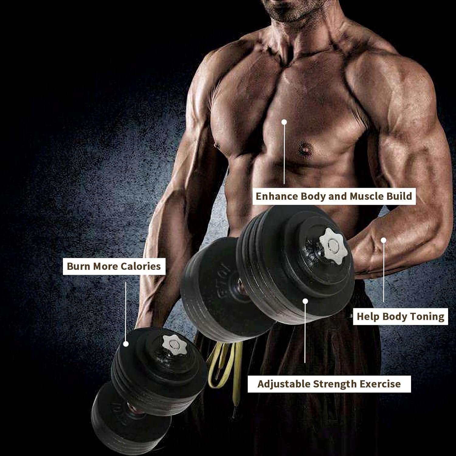 One Pair of Adjustable Dumbbells Kits-200lbs(2x100lbs) - Image 5