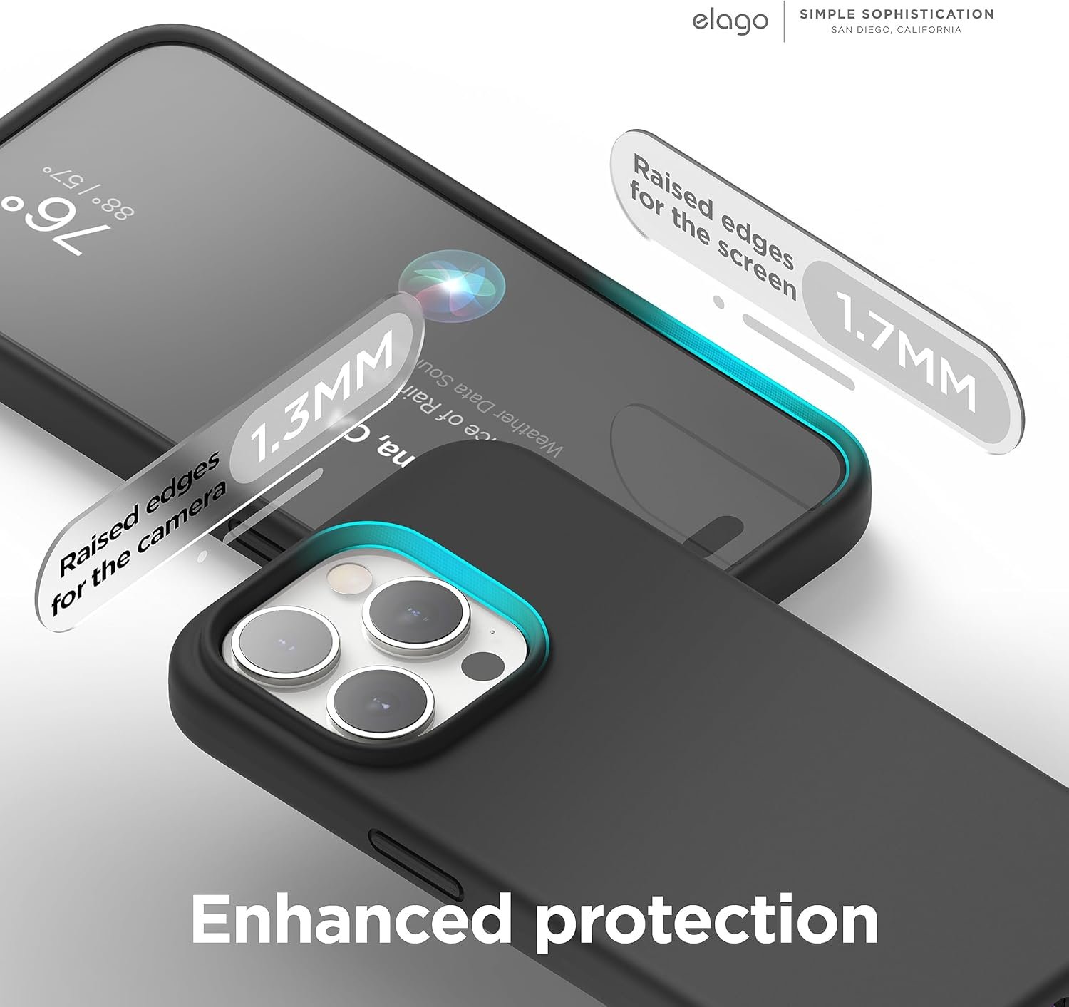 elago Compatible with iPhone 15 Pro Max Case, Liquid Silicone Case, Full Body Protective Cover, Shockproof, Slim Phone Case, Anti-Scratch Soft Microfiber Lining, 6.7 inch (Black) - Image 6