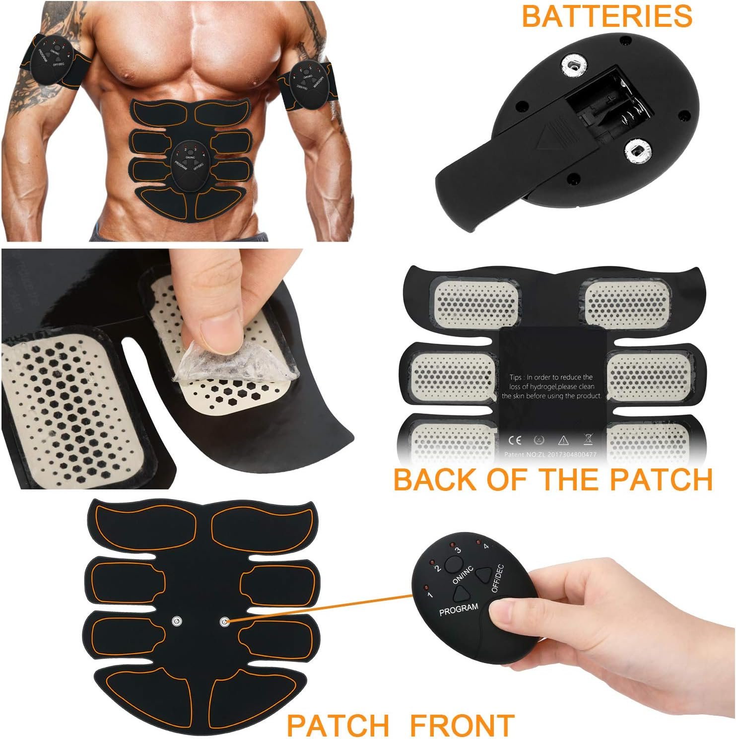Abs Stimulator, Abdominal Toning Workout for Abdomen/Arm/Leg,Workout Equipment for Men Women,10 pcs Free Gel Pads - Image 4