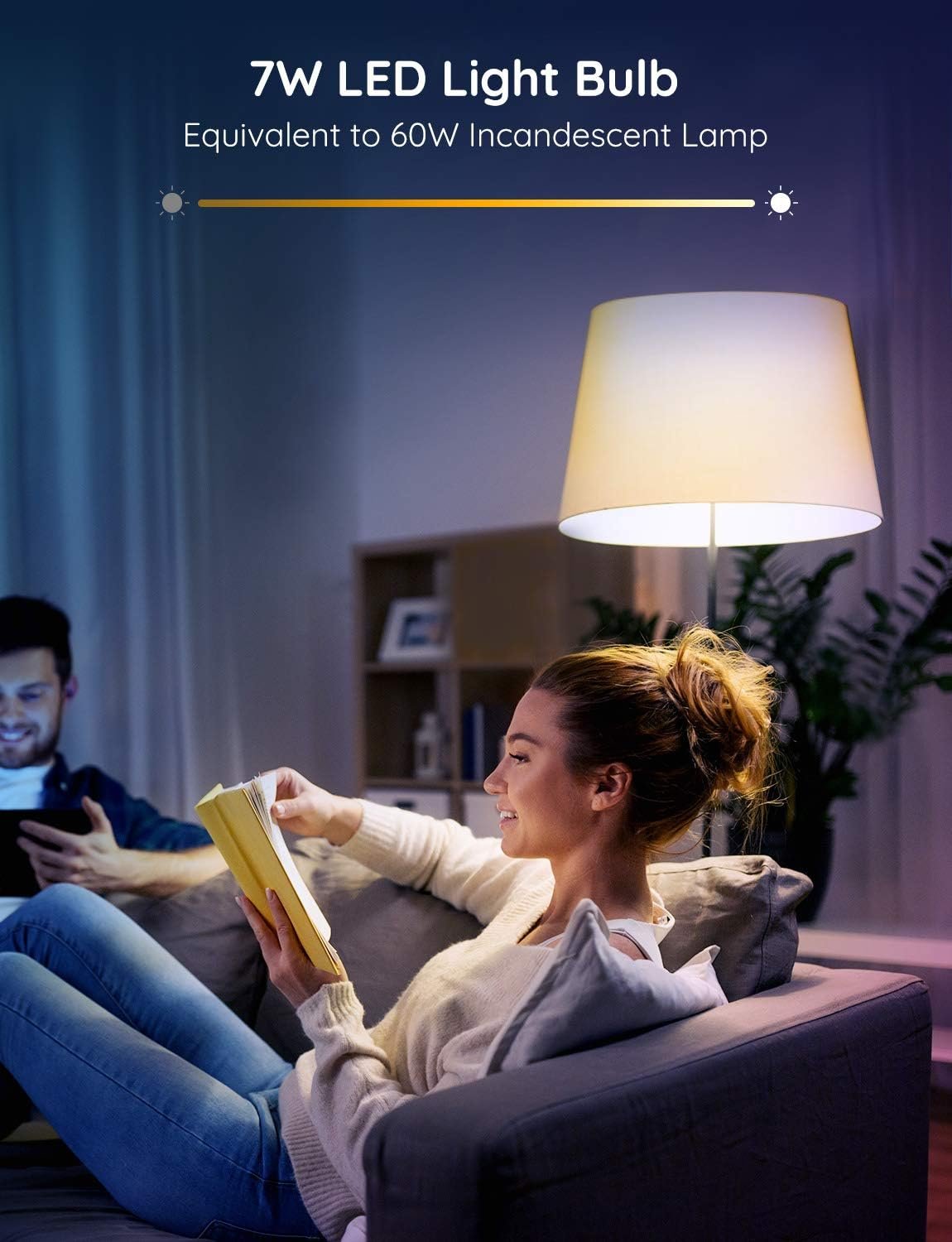 Govee LED Light Bulb Dimmable, Music Sync Color Changing, A19 7W 60W Equivalent, No Hub Required Multicolor Bluetooth Light Bulbs with App Control for Party Home (Don't Support WiFi/Alexa) - Image 7