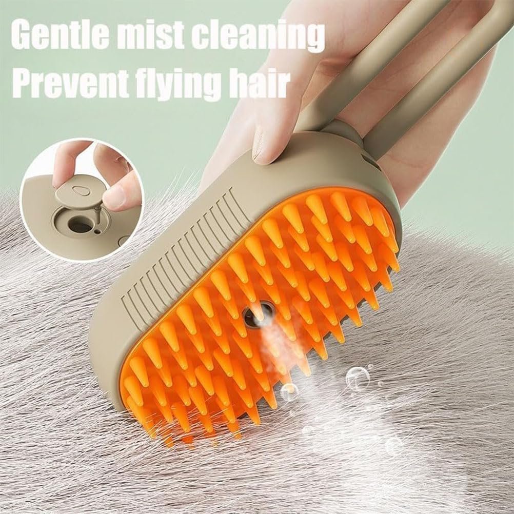 Spritz Comb Defur,Cat Spritz Brush Defur Comb,Cloud Care Cat Brush,Defur Comb for Cats Dogs,Cat Defur Brush,Cat Steam Brush for Massaging and Cleaning Shedding Pets (2PCS) - Image 2