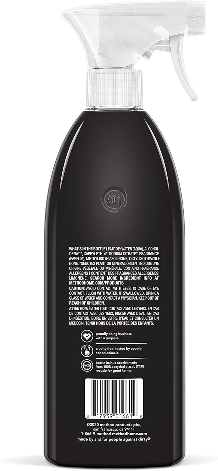 Method Daily Granite Cleaner Spray, Orange Tangerine, Plant-Based Cleaning Agent for Granite, Marble, and Other Sealed Stone, 28 oz Spray Bottles (Pack of 8) - Image 3