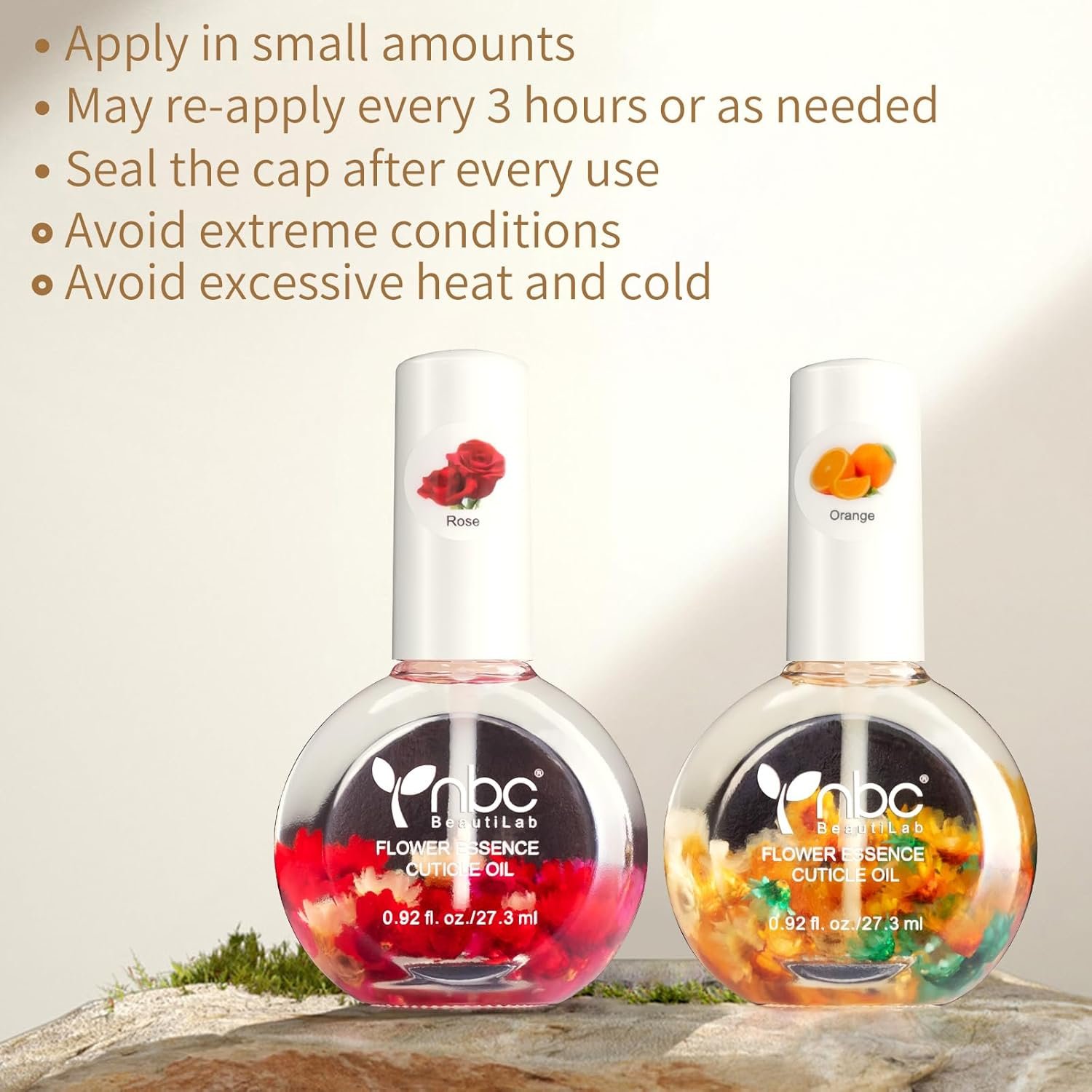 Cuticle Oil, Nail Growth Oil Natural Blend of Jojoba, Vitamin E Nail Cuticle Oil for Repairs Cuticles Overnight Moisturizes and Strengthens Nails Cuticles 2 x 0.92 oz Orange & Rose - Image 5