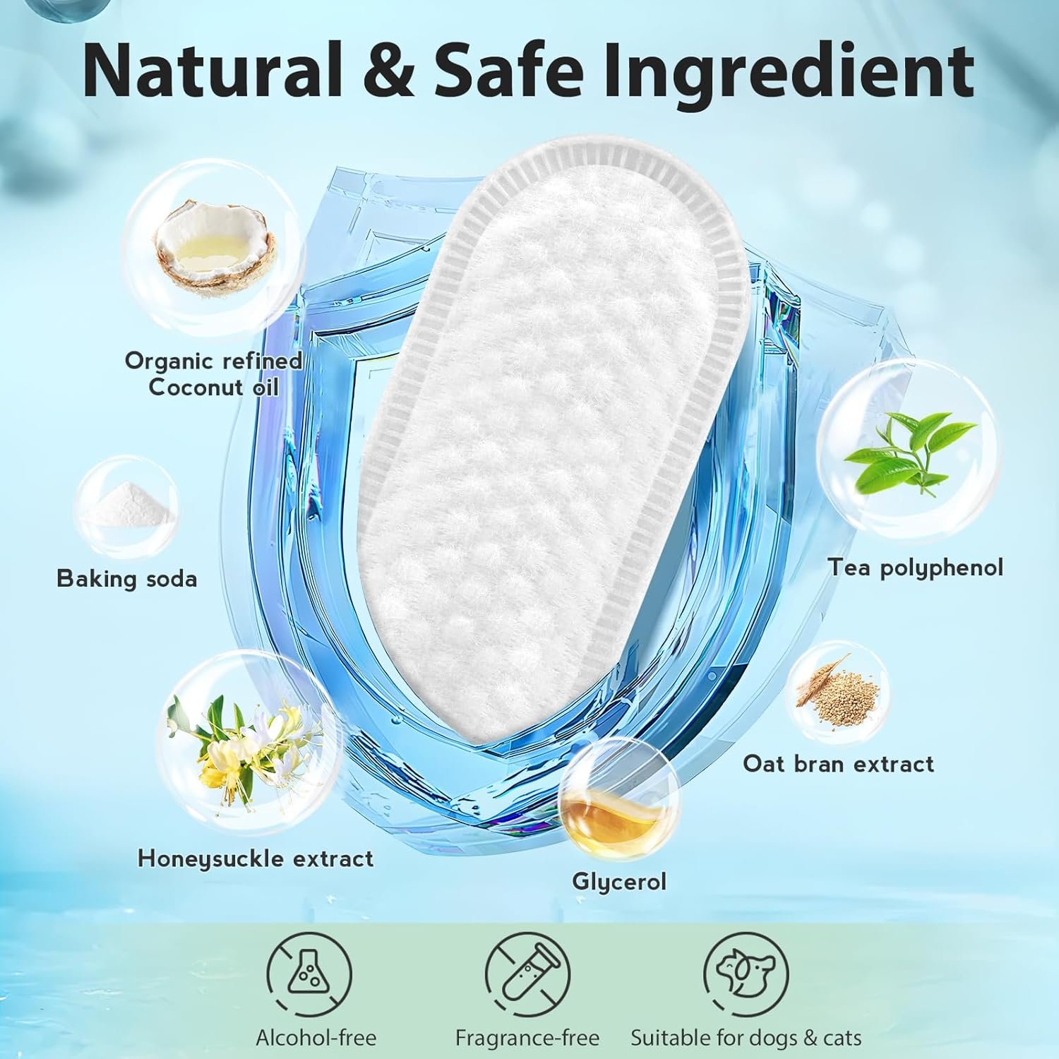 LANBEIDE Updated Larger Pet Teeth Cleaning Wipes for Dogs & Cats, Dog Dental Wipes No-Rinse Dog Finger Toothbrush for Reducing Plaque & Tartar, Breath Freshener Dental and Gum Care Pet Wipes 50 Counts - Image 6