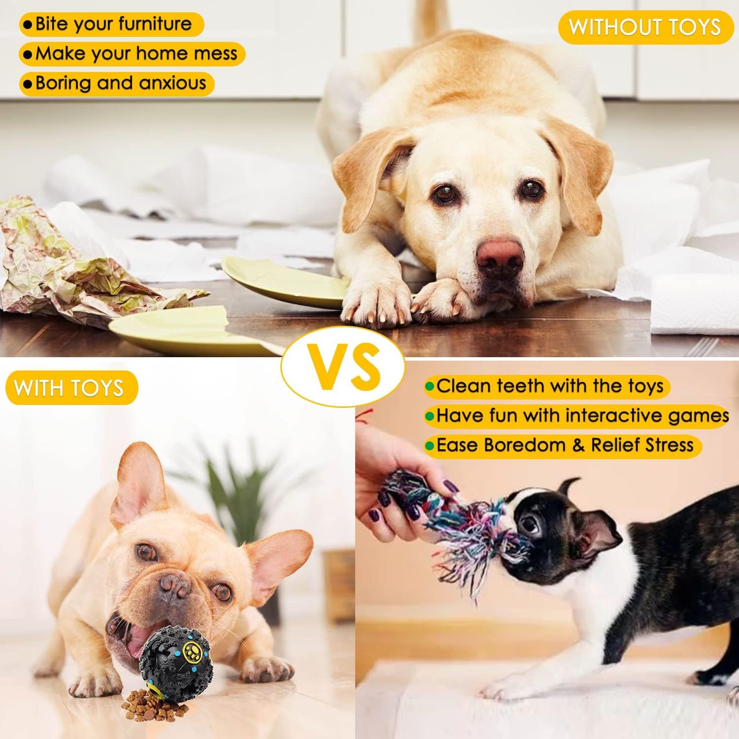 Dog Puppy Toys 25 Pack, Puppy Chew Toys for Fun and Teeth Cleaning, Dog Squeak Toys,Treat Dispenser Ball, Tug of War Toys, Puppy Teething Toys, Dog Rope Toys Pack for Puppy to Small Dogs - Image 7