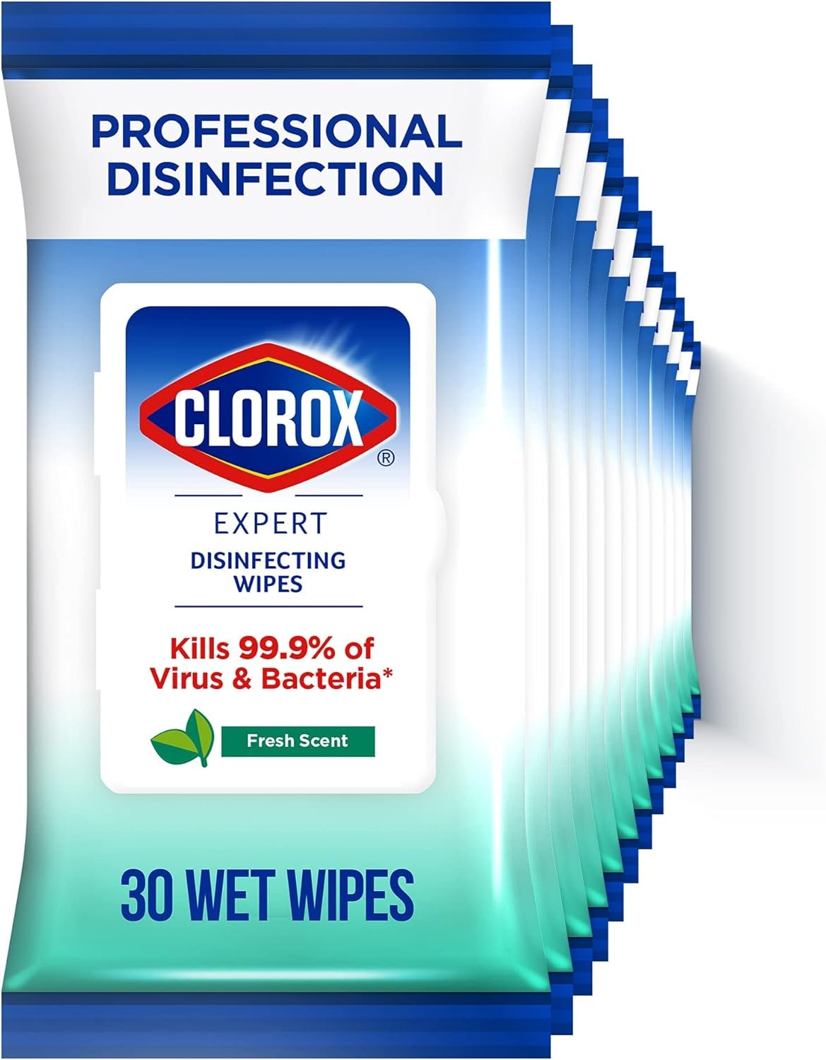Clorox Expert Disinfecting Antibacterial Wipes, Fresh Scent, 30 Wipes x 12 Packs (Total 360 Wipes) - Image 2