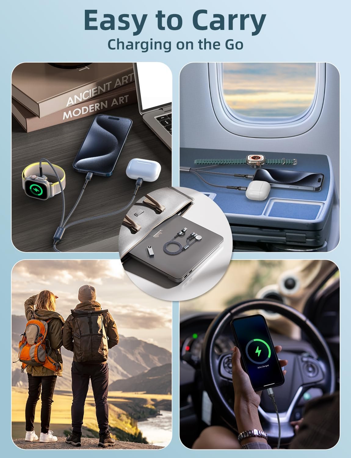 Charger Cable for Apple Watch Upgraded 3 in 2 Fast iPhone Watch Charger USB C Multi Fast Charging Cable Compatible with iWatch Ultra/SE/10/9/8/7/6/5/4/3/2/1 & iPhone 16/15/14/13/12/11/Galaxy S23-4FT - Image 9