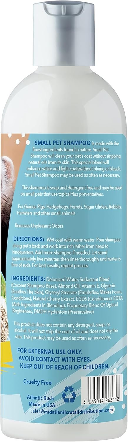 Critter Shampoo for Small Pets - 8oz Small Animal Fragrance Free Shampoo - Pet Shampoo for Small Critters Including Ferrets, Guinea Pigs, Rabbits, Hedgehogs, Hamsters & Sugar Gliders - Image 3