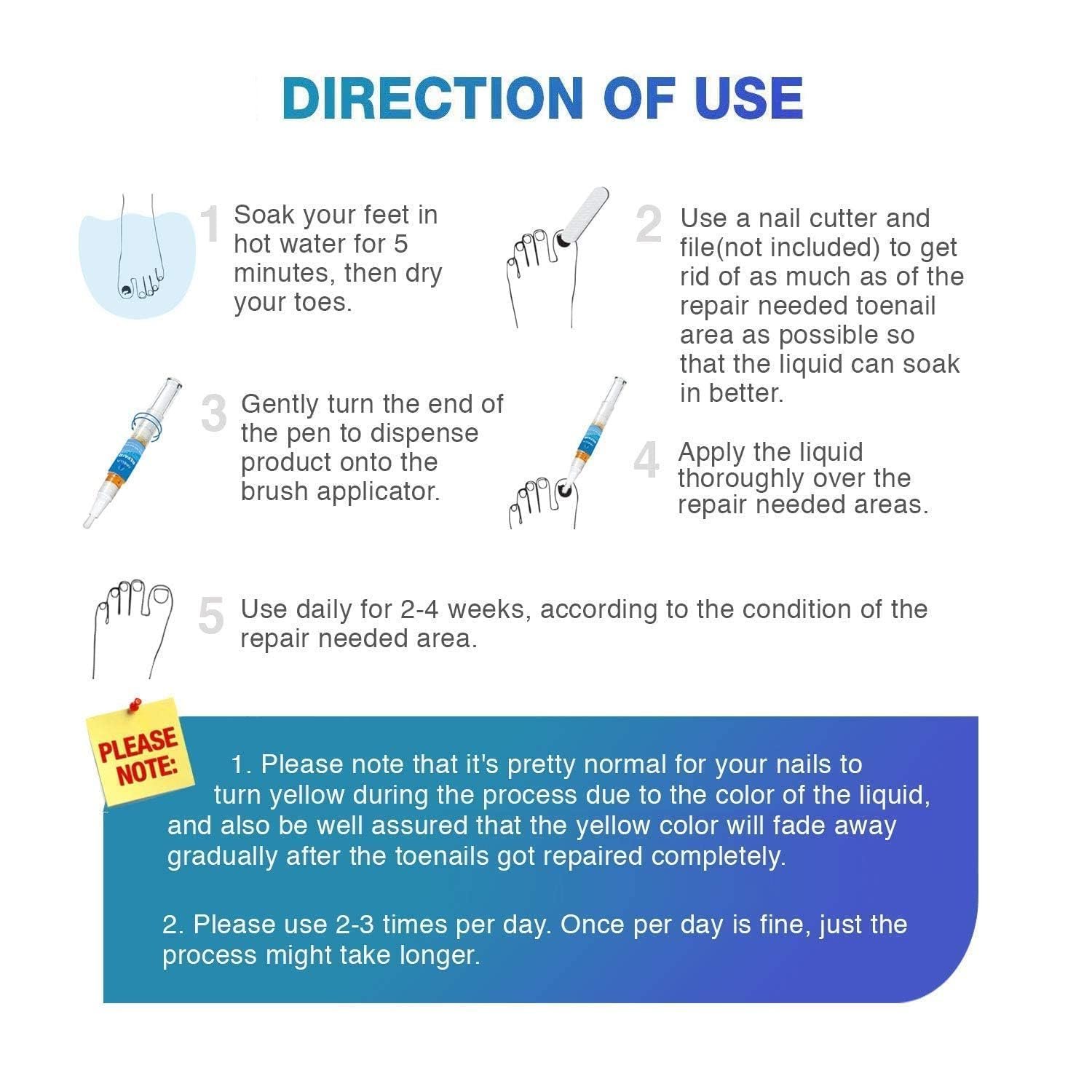 Toenail Fungus Treatment Extra Strength: Nail Fungus Treatment for Toenail - Fungal Nail Repair Pen 4 Packs - Image 3