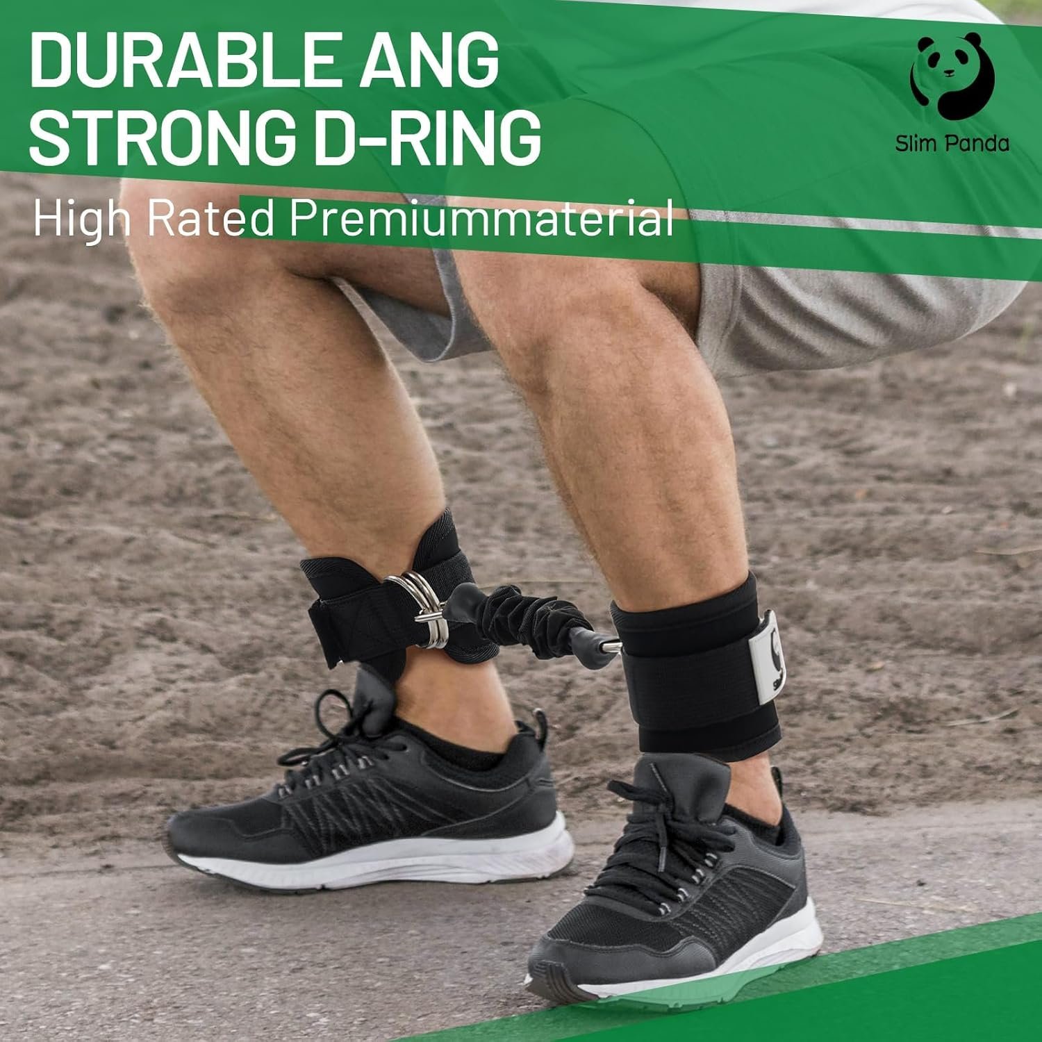 Slim Panda Ankle Resistance Bands with Cuffs,Leg Resistance Bands for Booty Workout Equipment for Kickbacks Hip Fitness Training - Image 5