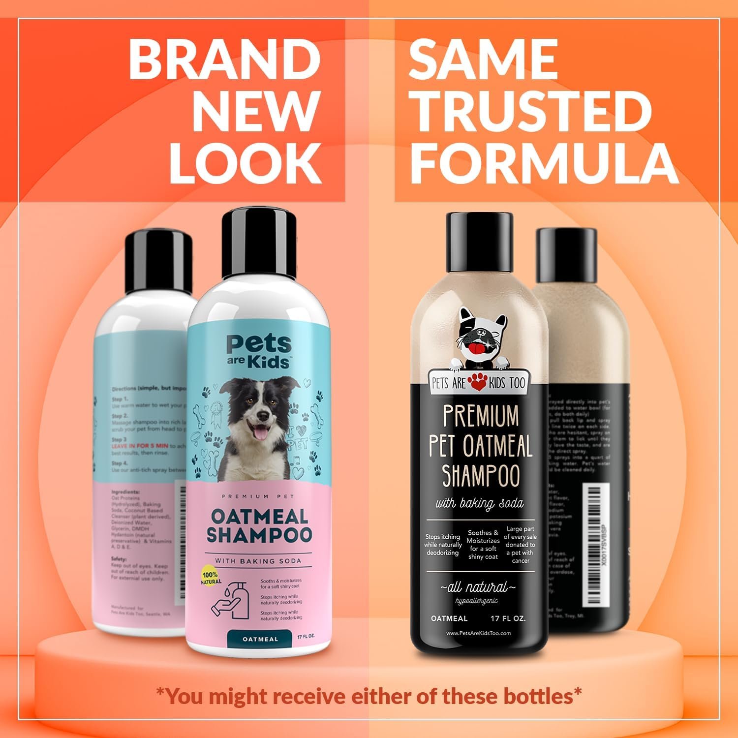 Pets Are Kids Too Oatmeal Dog Shampoo Baking Soda Hypoallergenic Anti Itch Moisturizing Soothing Deodorizing Pet Care Safe Puppy Shampoo Sensitive Skin Cat Shampoo - Coconut Based Cleanser 17 fl oz - Image 3