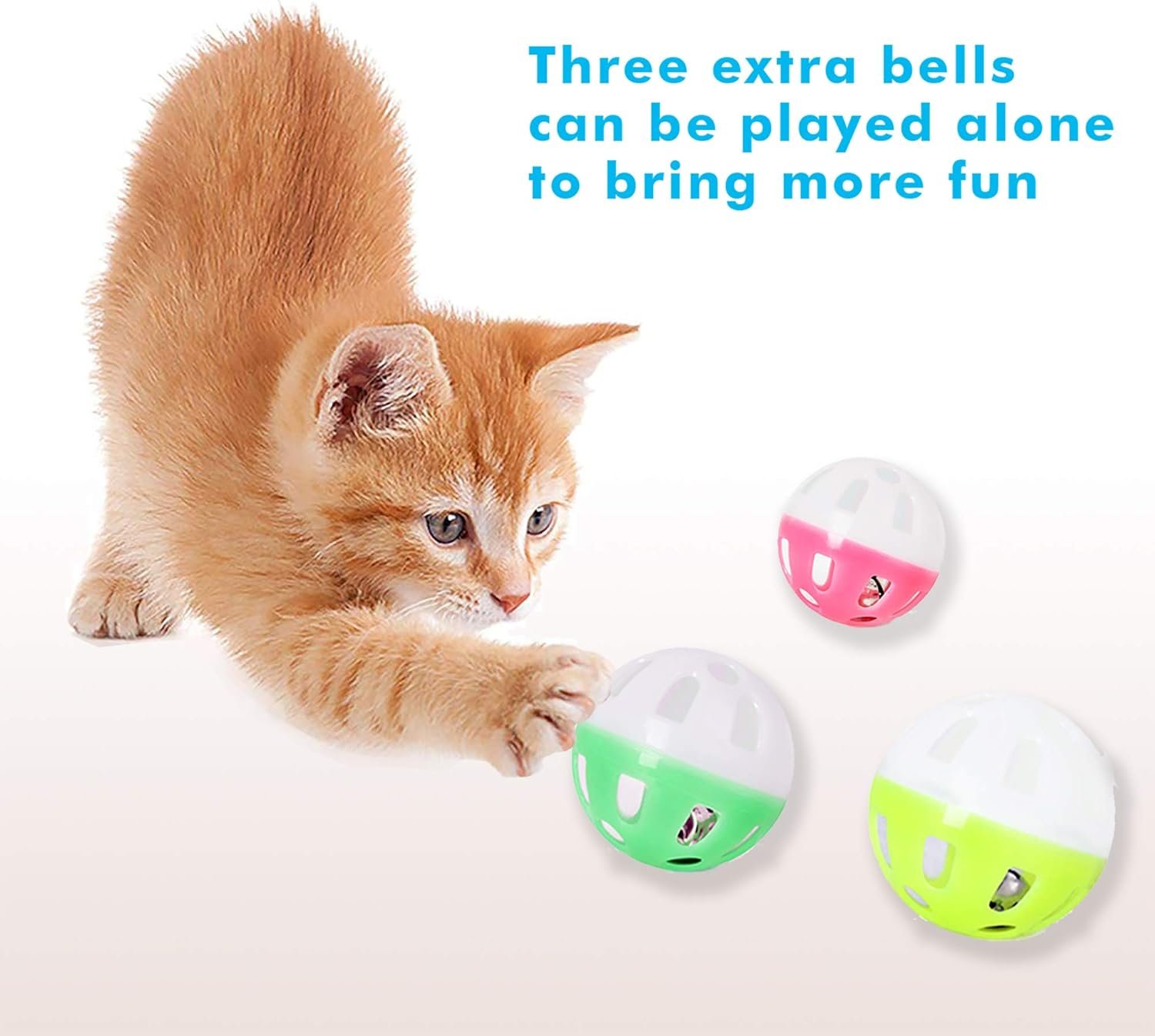 UPSKY Cat Toy Roller 3-Level Turntable Cat Toys Balls with Six Colorful Balls Interactive Kitten Fun Mental Physical Exercise Puzzle Kitten Toys - Image 6
