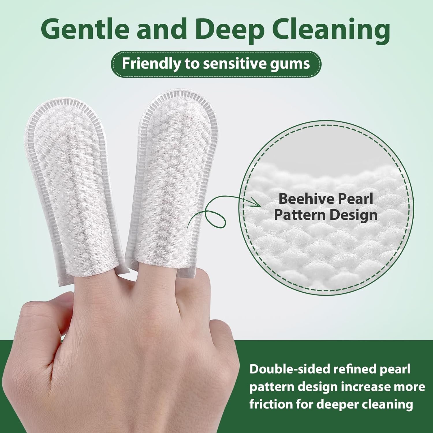 LANBEIDE Updated Larger Pet Teeth Cleaning Wipes for Dogs & Cats, Dog Dental Wipes No-Rinse Dog Finger Toothbrush for Reducing Plaque & Tartar, Breath Freshener Dental and Gum Care Pet Wipes 50 Counts - Image 8