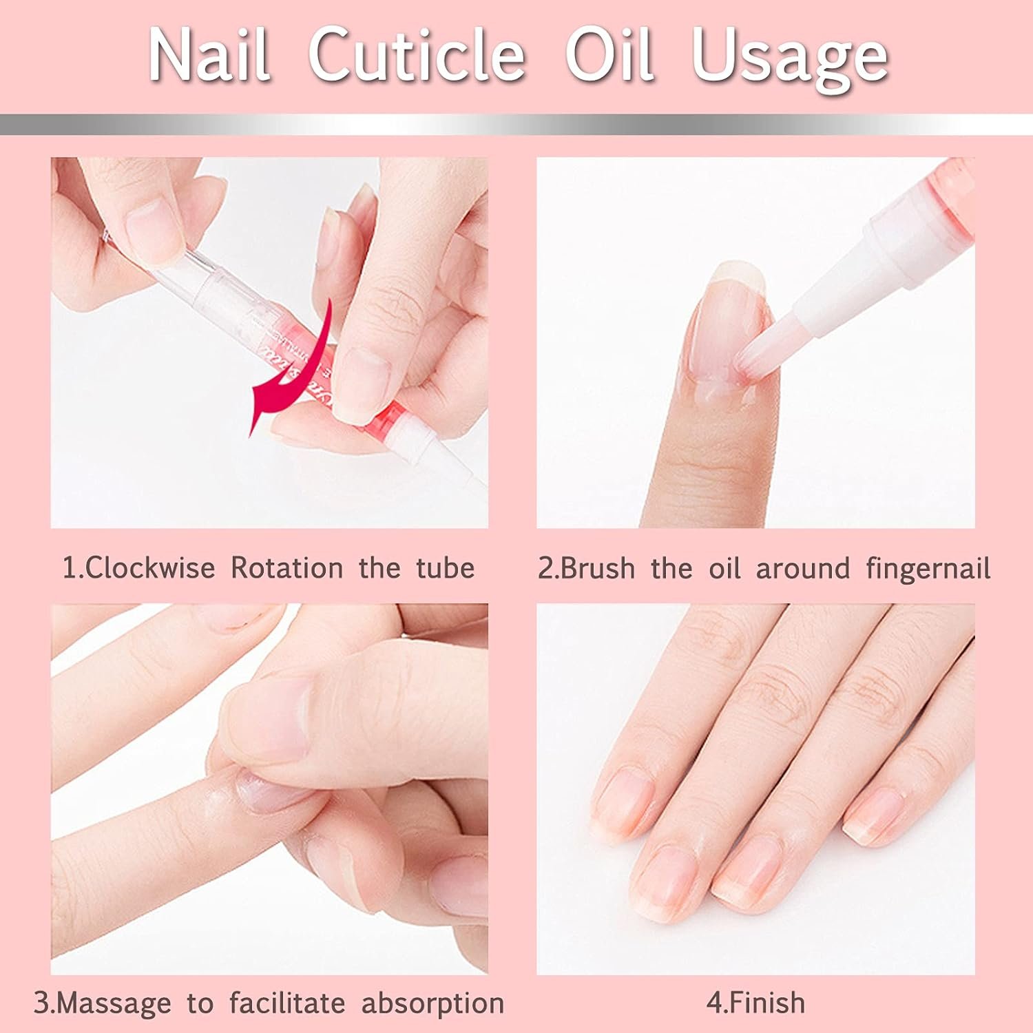 Nail Cuticle Oil Pen, Nail Oil Pen Nourishment Polish with Vitamins Moisturized Nail Oil Cuticle Pen for Dry Damaged Cuticles (14 pcs) - Image 7