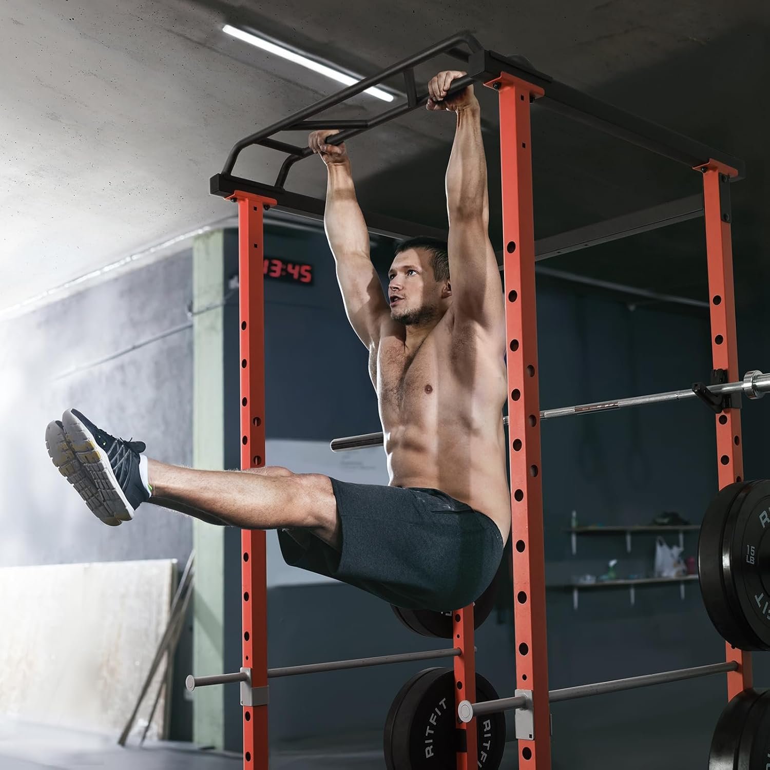 RitFit PPC01 Power Cage 1000LB Capacity and Packages with Optional Basic Power Rack, Weight Bench, Barbell Set with Olympic Barbell, DIY LAT Pull Down Pulley System, for Garage & Home Gym - Image 9